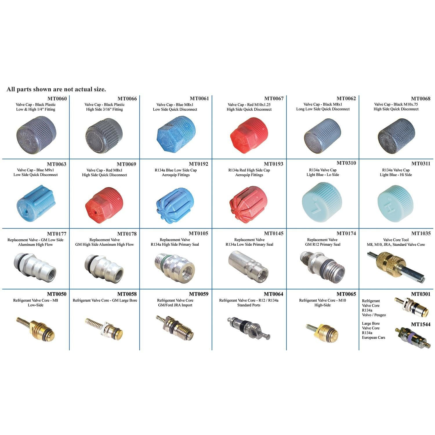 Santech A/C System Valve Core and Cap Kit MT9615 for GMC W4500 Forward