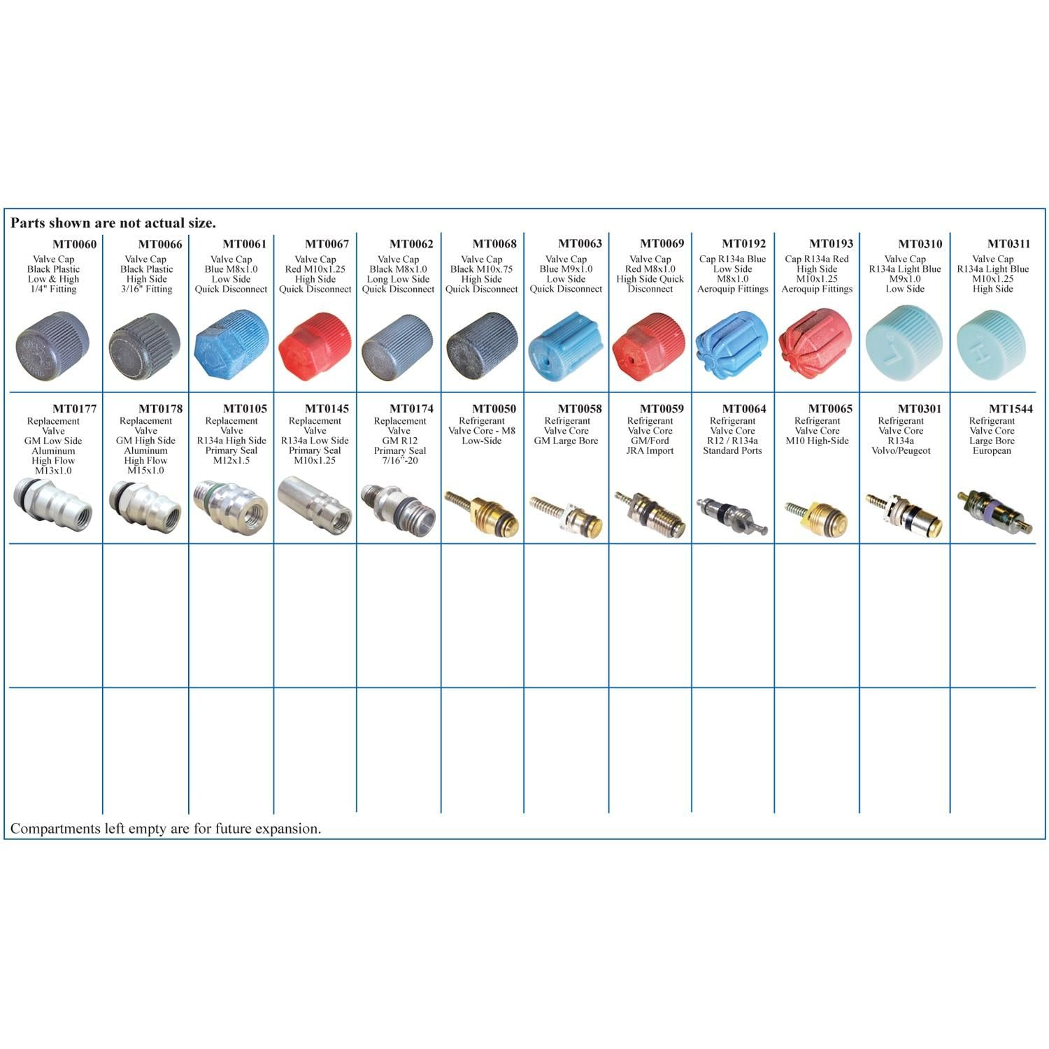 Santech A/C System Valve Core and Cap Kit MT9621 for GMC W4500 Forward