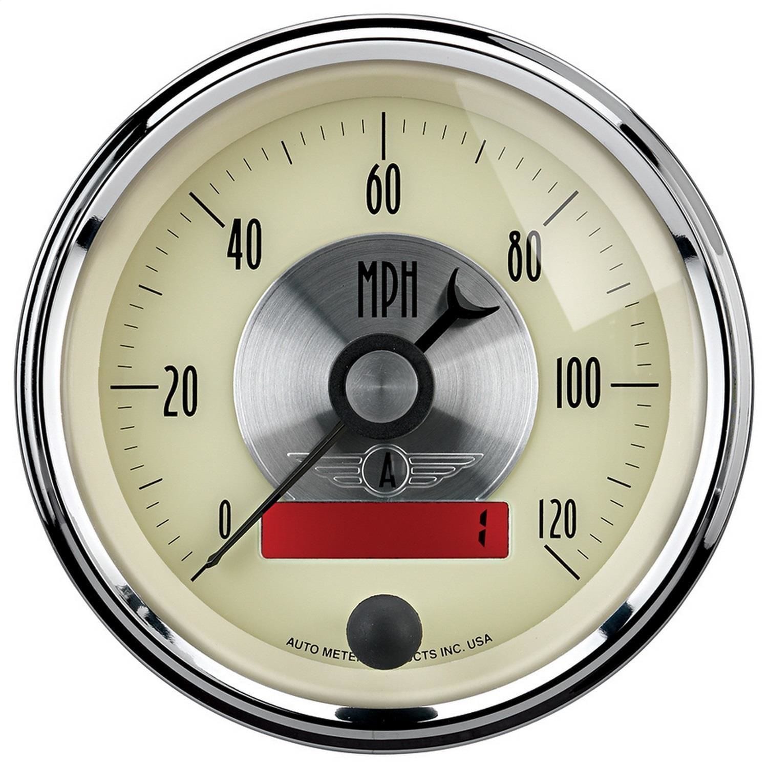 AutoMeter Prestige Antique Ivory 3.375 in Beige Speedometer Gauge ...