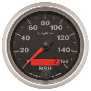 AutoMeter Elite Series 3.375 in Black Speedometer Gauge