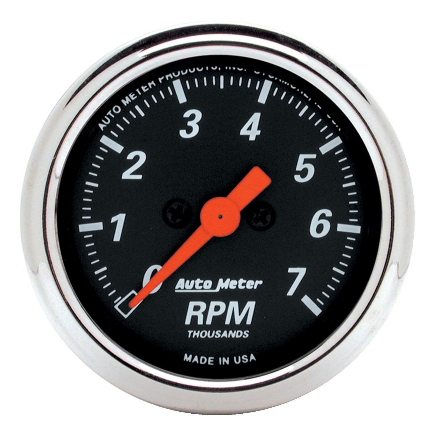 AutoMeter Designer Black Tachometer Gauge 1477 | AutoZone