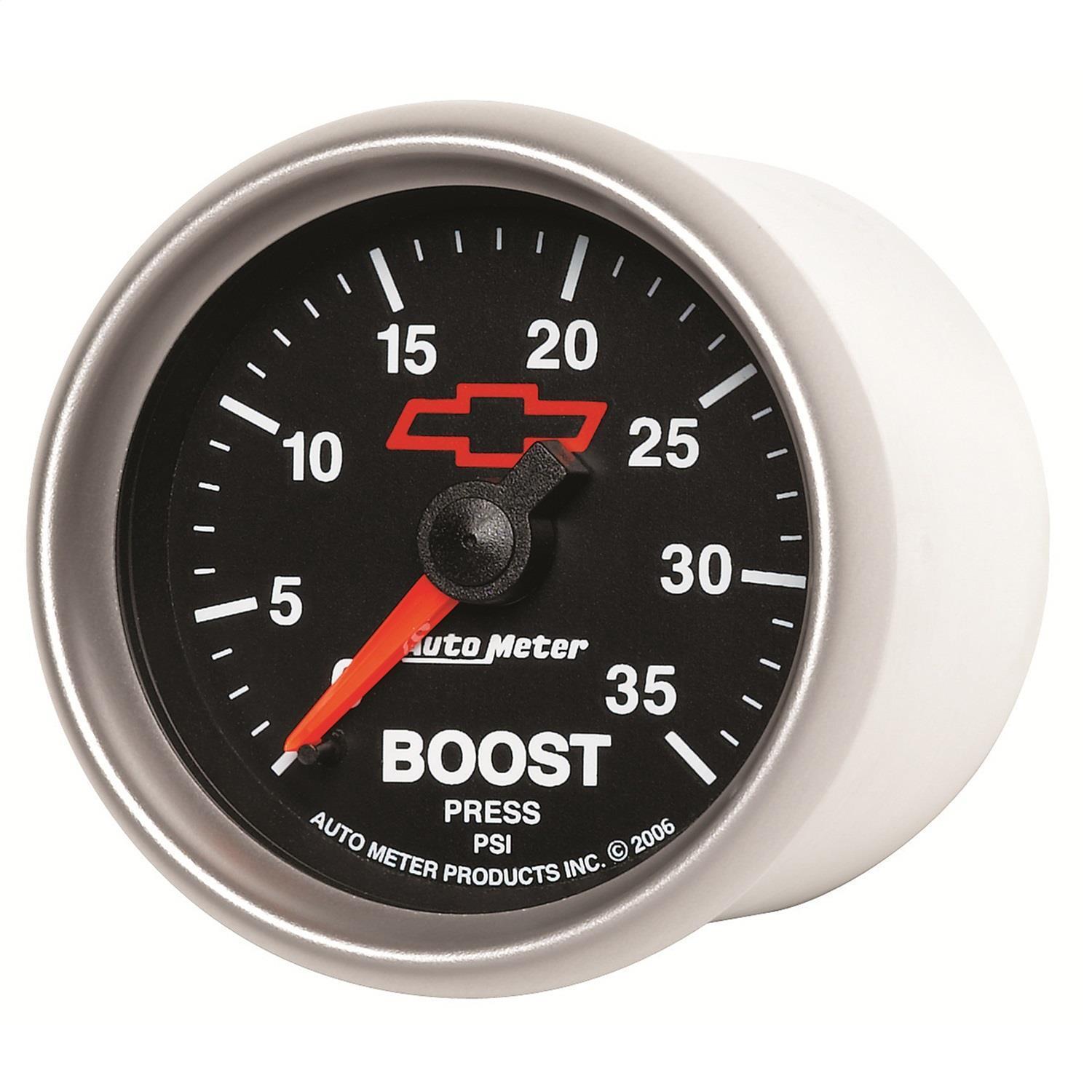 Auto Meter 3604 Sport-Comp II Mechanical Boost Gauge – 2-5/16 Inch, White LED