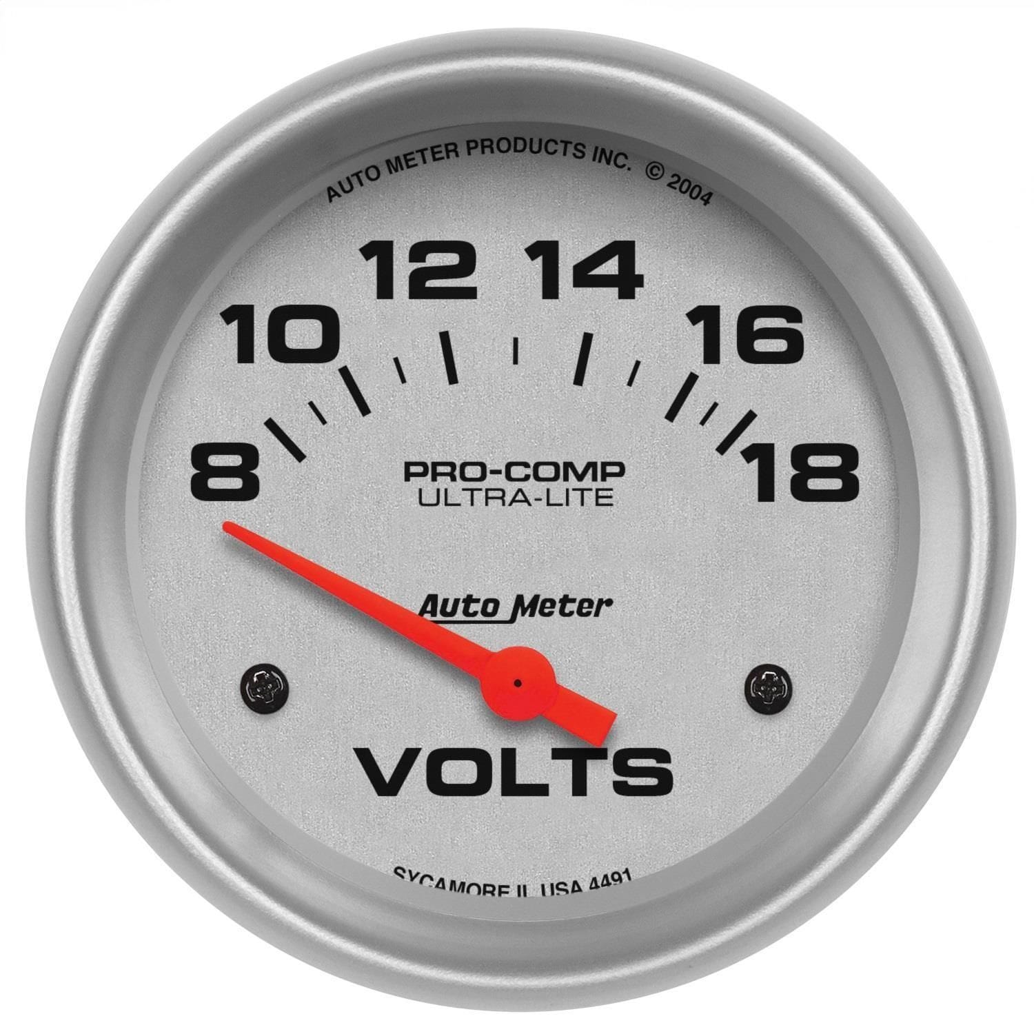 Autometer Ultra-Lite Voltmeter Gauge 4491