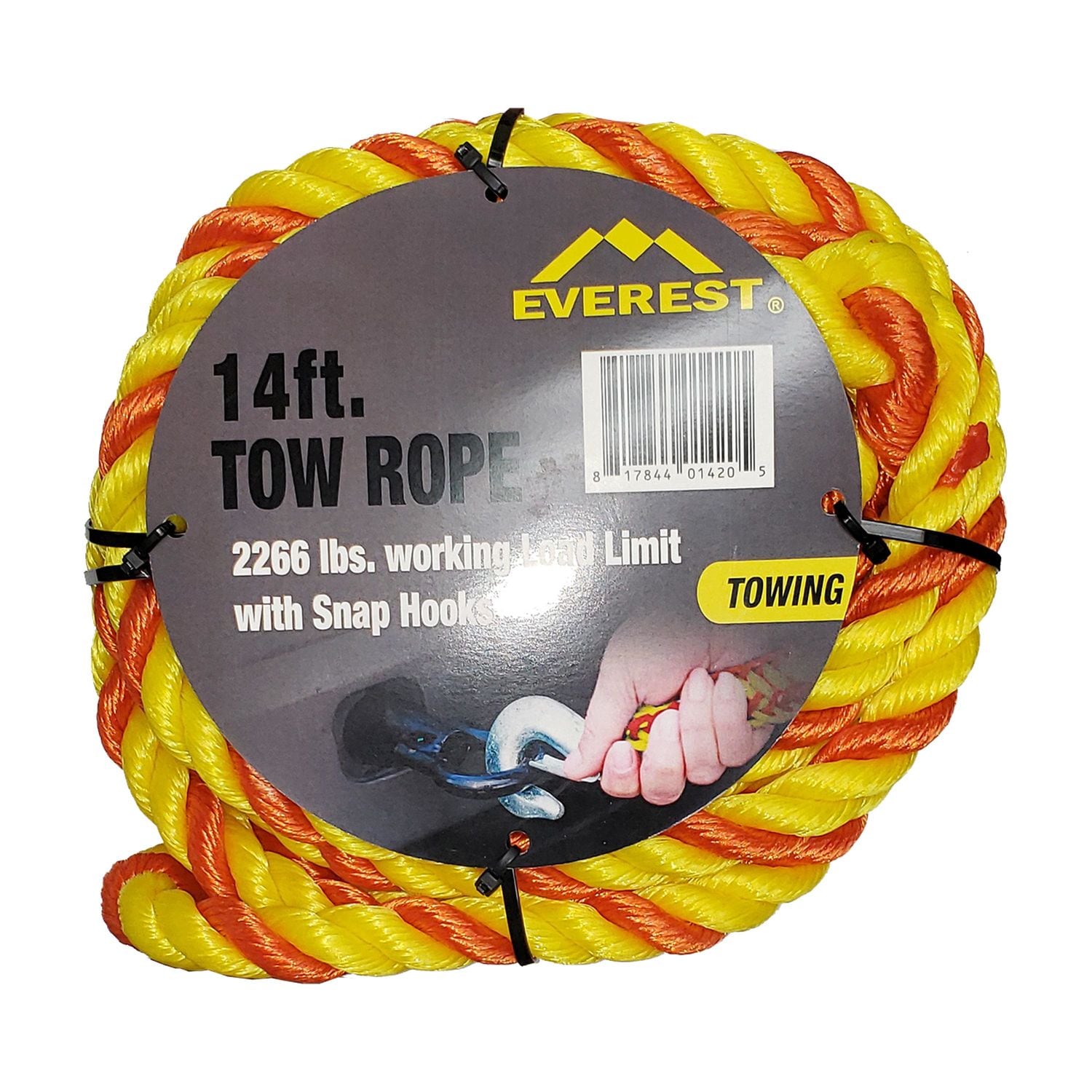 Everest 14Ft 6800Lbs Yellow Tow Rope | AutoZone