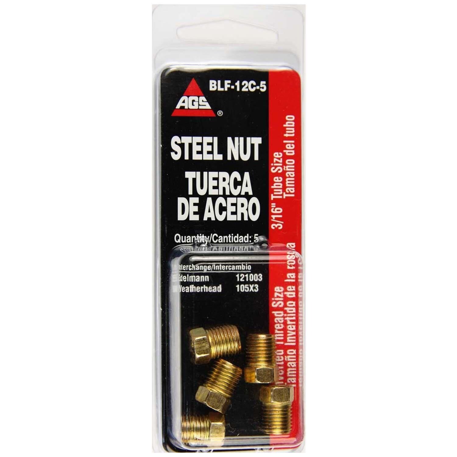 Sherco-Auto Olive Fuel Line Tube Nuts - 5/16 X 14mm X 1.5 Thread For GM Vehicles (10 Pack) - Saginaw O-Ring Flare Compatible