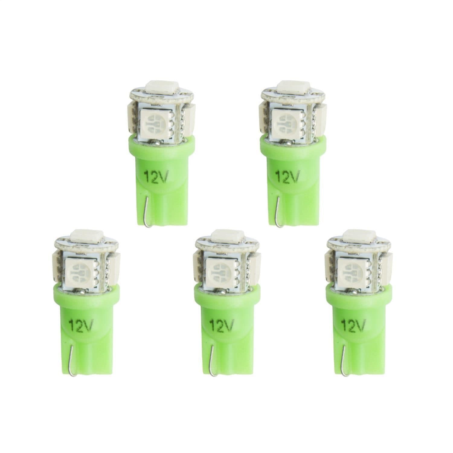 AutoMeter Green T3 Wedge LED Bulb Replacement 5 Piece | AutoZone