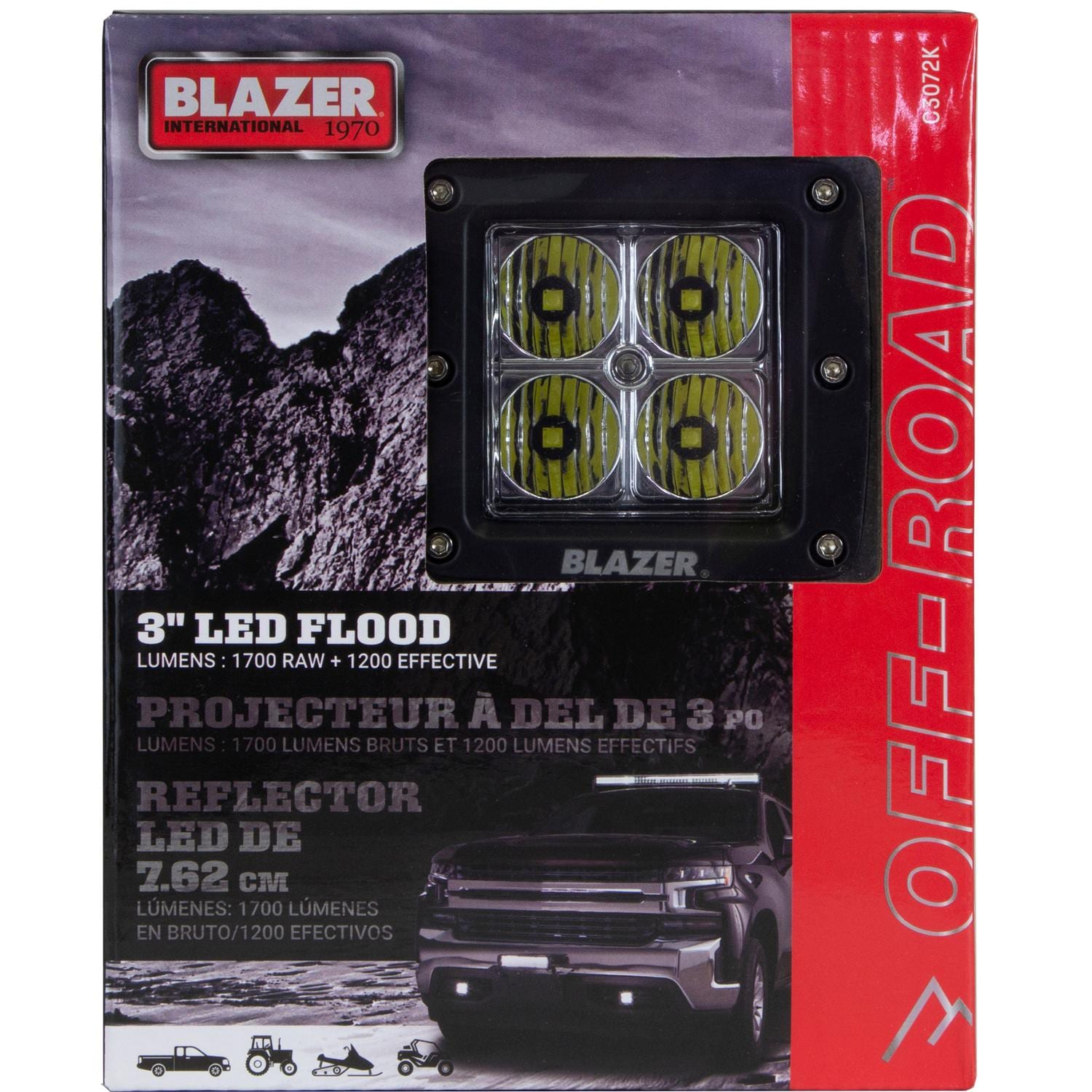 Blazer International 195CWL514 4" LED Double Row Light Bar - Fog Beam Pattern 195cwl514 Tabletop Side
