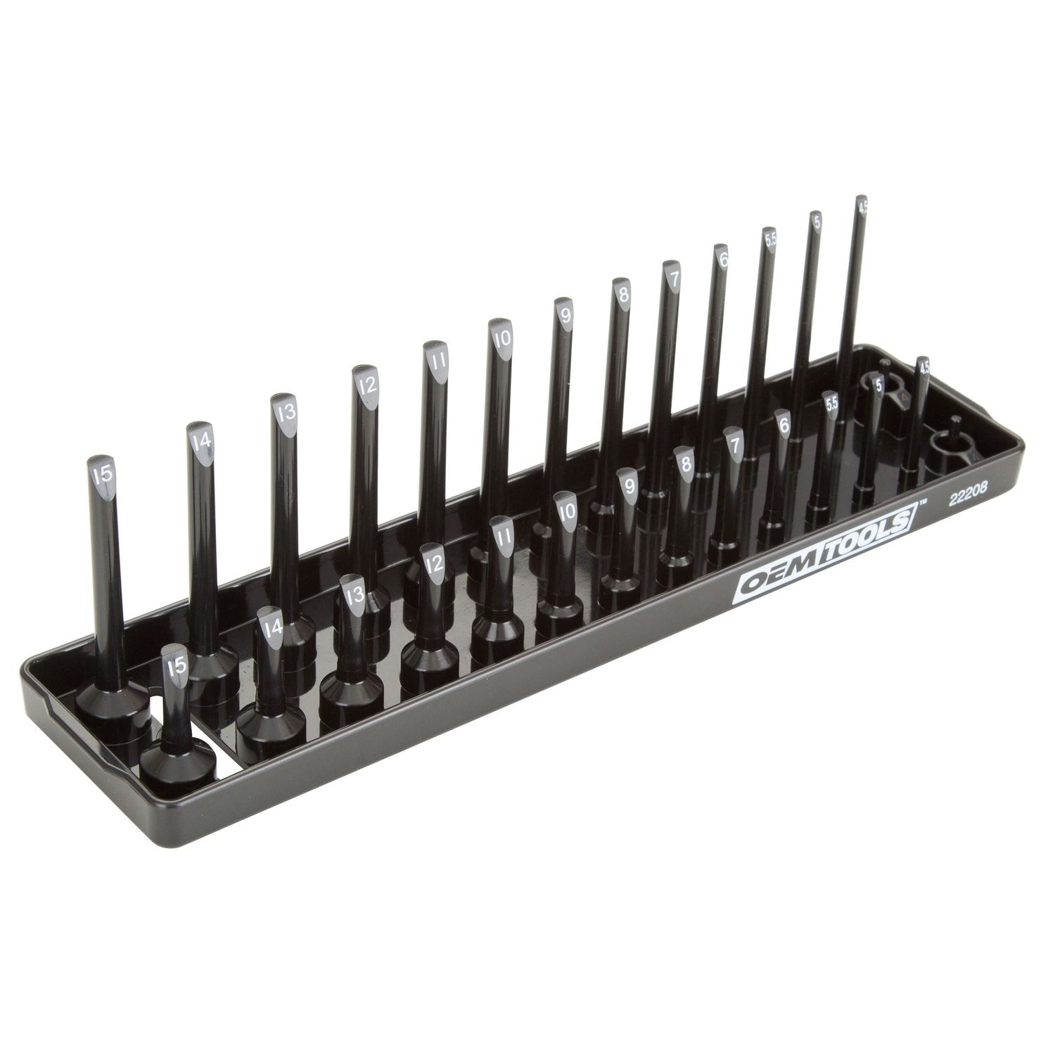 OEMTOOLS 22208 1/4in Drive Black Socket Rail | AutoZone