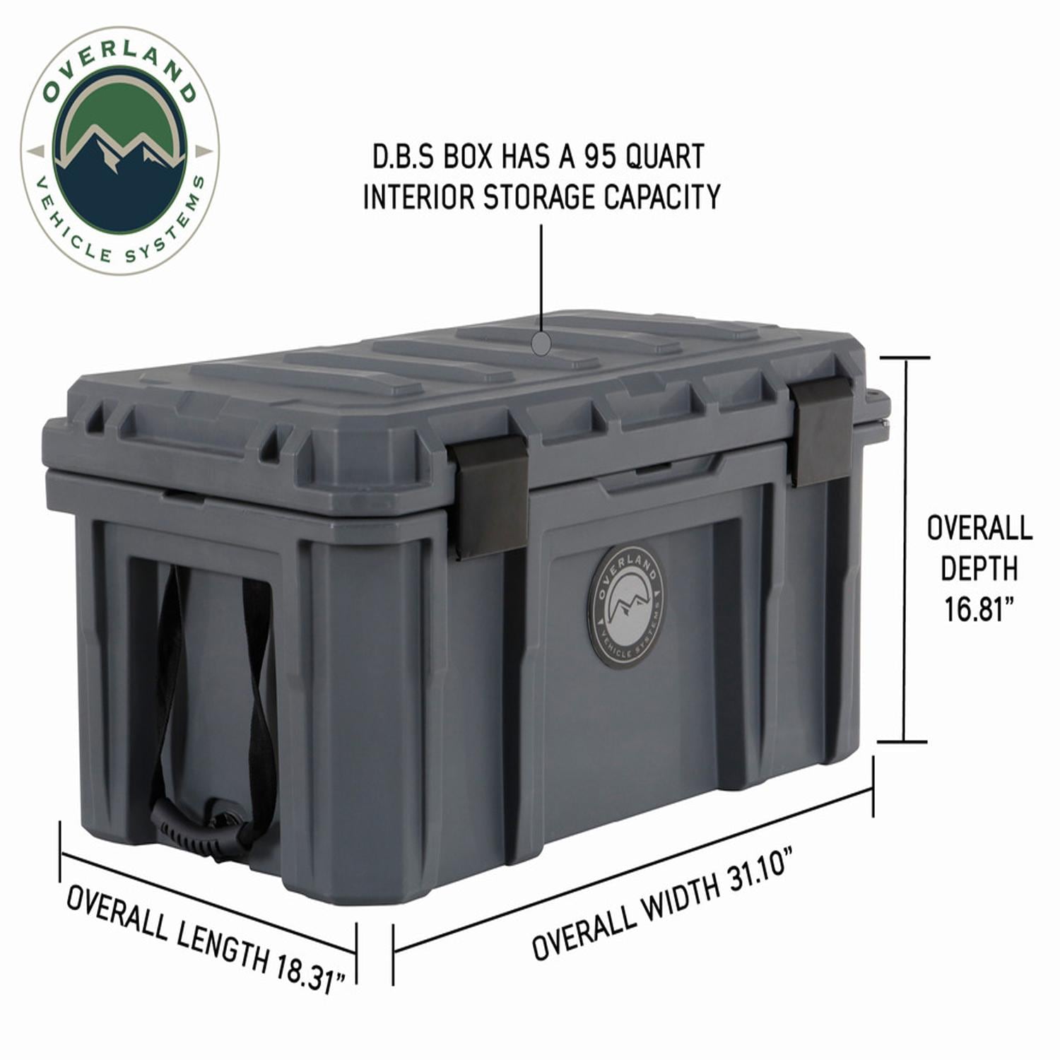 Overland Vehicle Systems 95Qt 18.31in Lenght x 31.10in Wide x