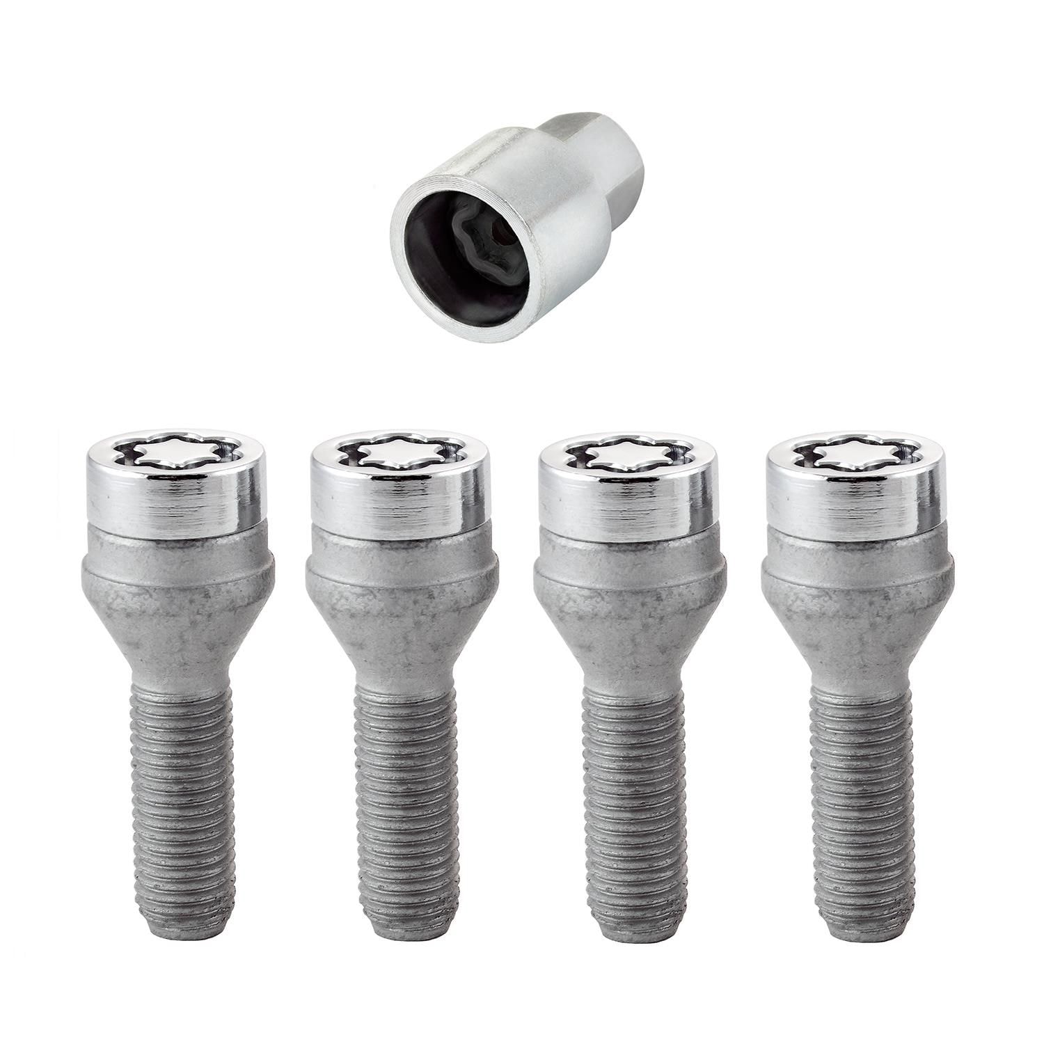 McGard 27015 M12 X 1.5 Thread Cone Wheel Lock Set 4 Piece | AutoZone