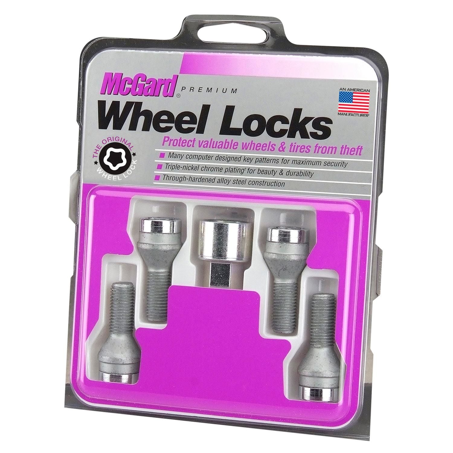 McGard 27222 M14 X 1.50 Thread Cone Wheel Lock Set 4 Piece | AutoZone