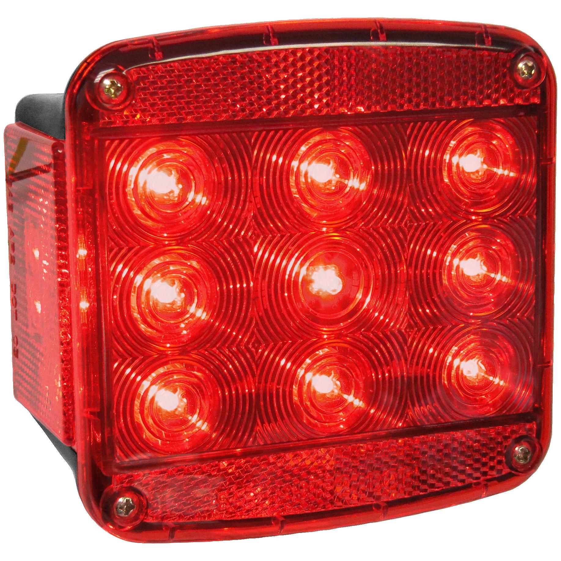 Peterson 4 21/25in x 4 19/25in Red Rectangular Universal LED Stop Turn ...