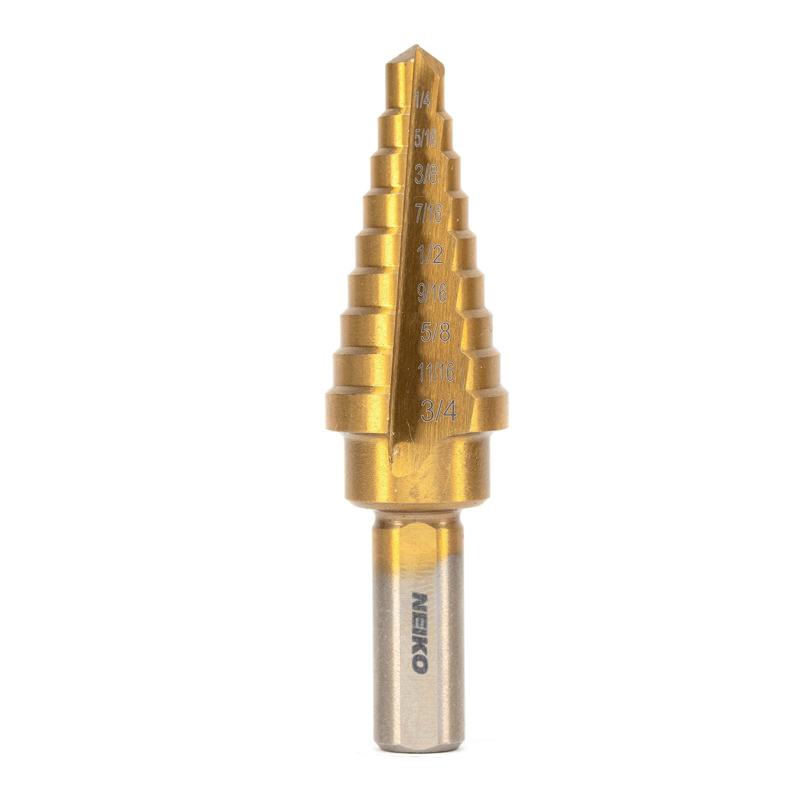 NEIKO 1/4in to 3/4in 9 Steps, High-Speed Alloy-Steel, Titanium