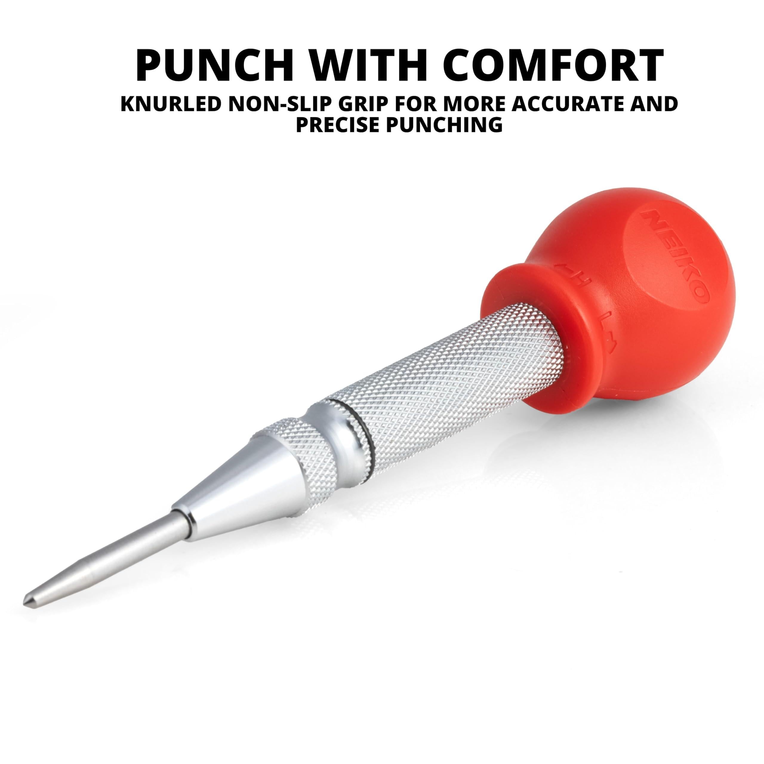 NEIKO 5in Automatic Center Punch for Metal, Adjustable Impact