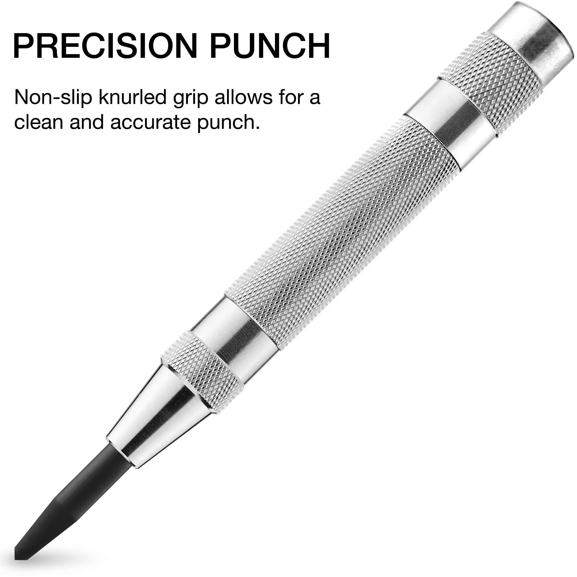 NEIKO 6in Automatic Center Hole Punch, Adjustable One-Handed