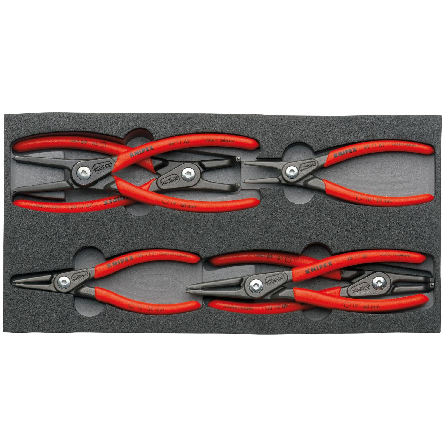KNIPEX Precision Snap Ring Pliers Set in Foam Tray 6 Piece | AutoZone