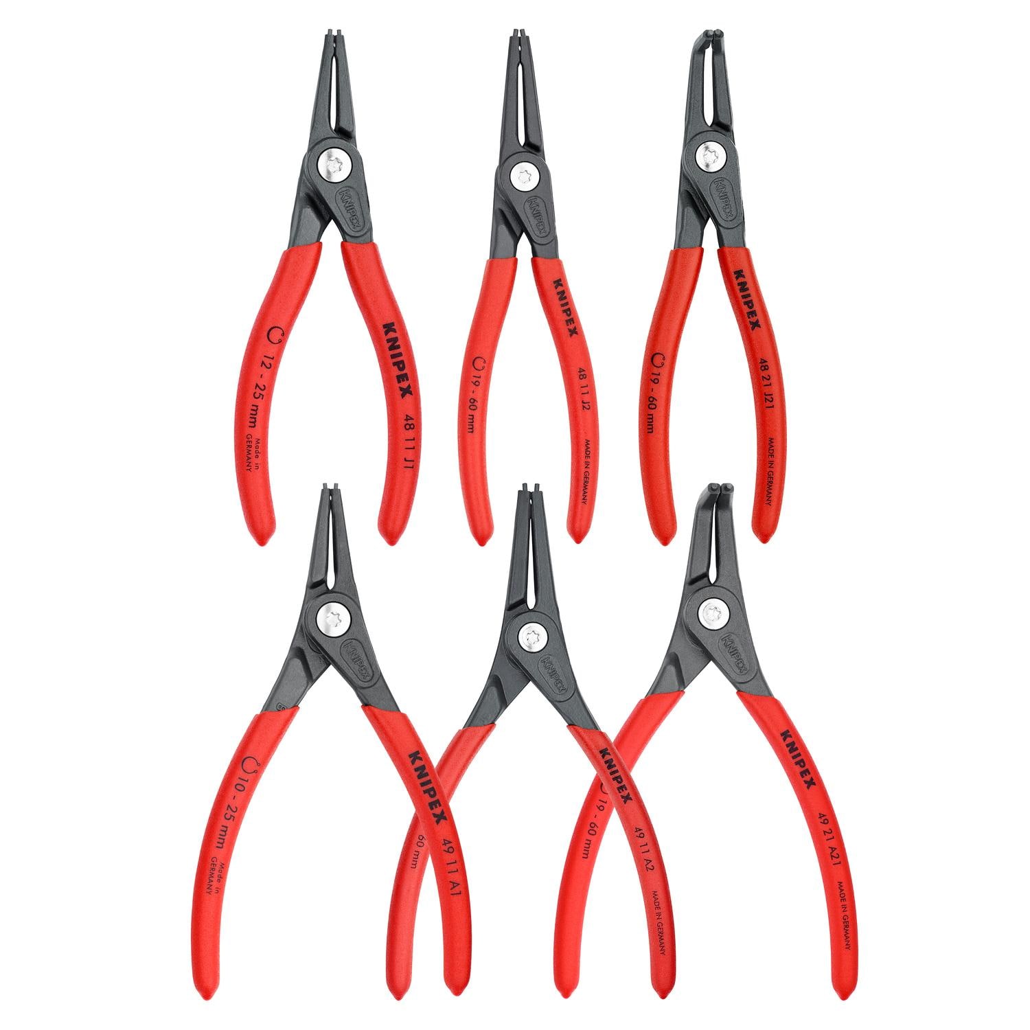 KNIPEX Precision Snap Ring Pliers Set in Foam Tray 6 Piece | AutoZone
