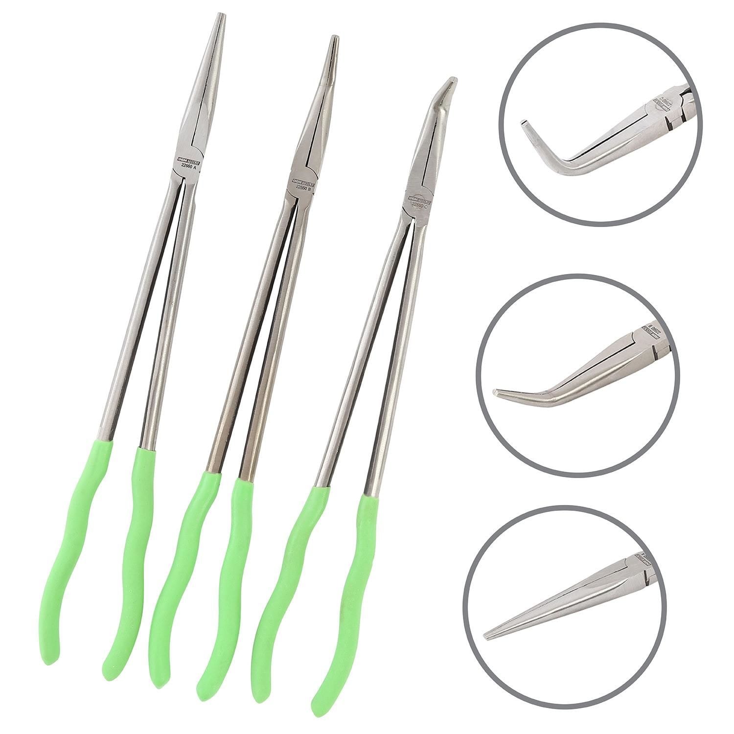 OEMTOOLS 16in Long Reach Long Nose Pliers Set 3 Piece | AutoZone