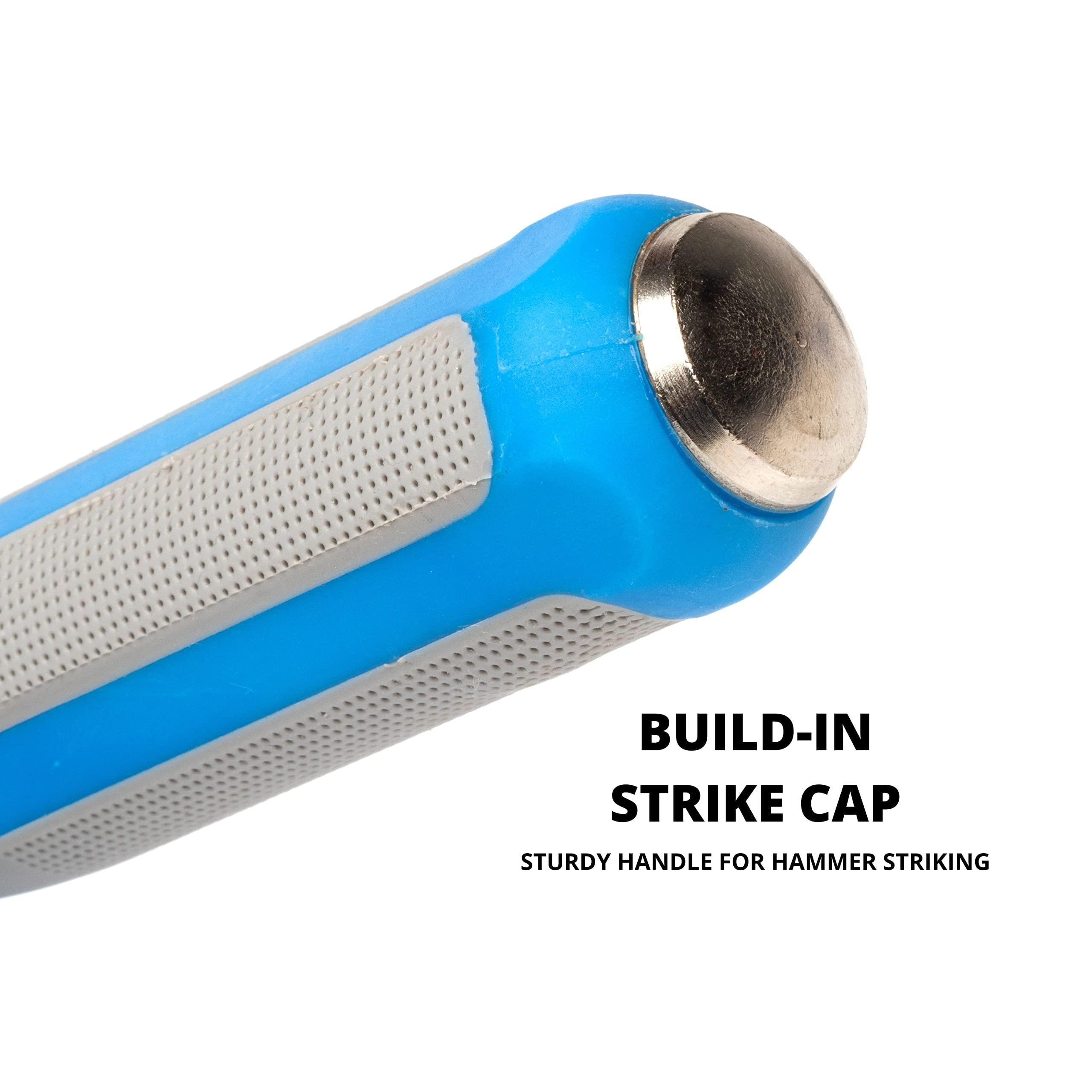 NEIKO 8in, 12in and 17.5in Crow Bar, Textured Handles Angled Tip