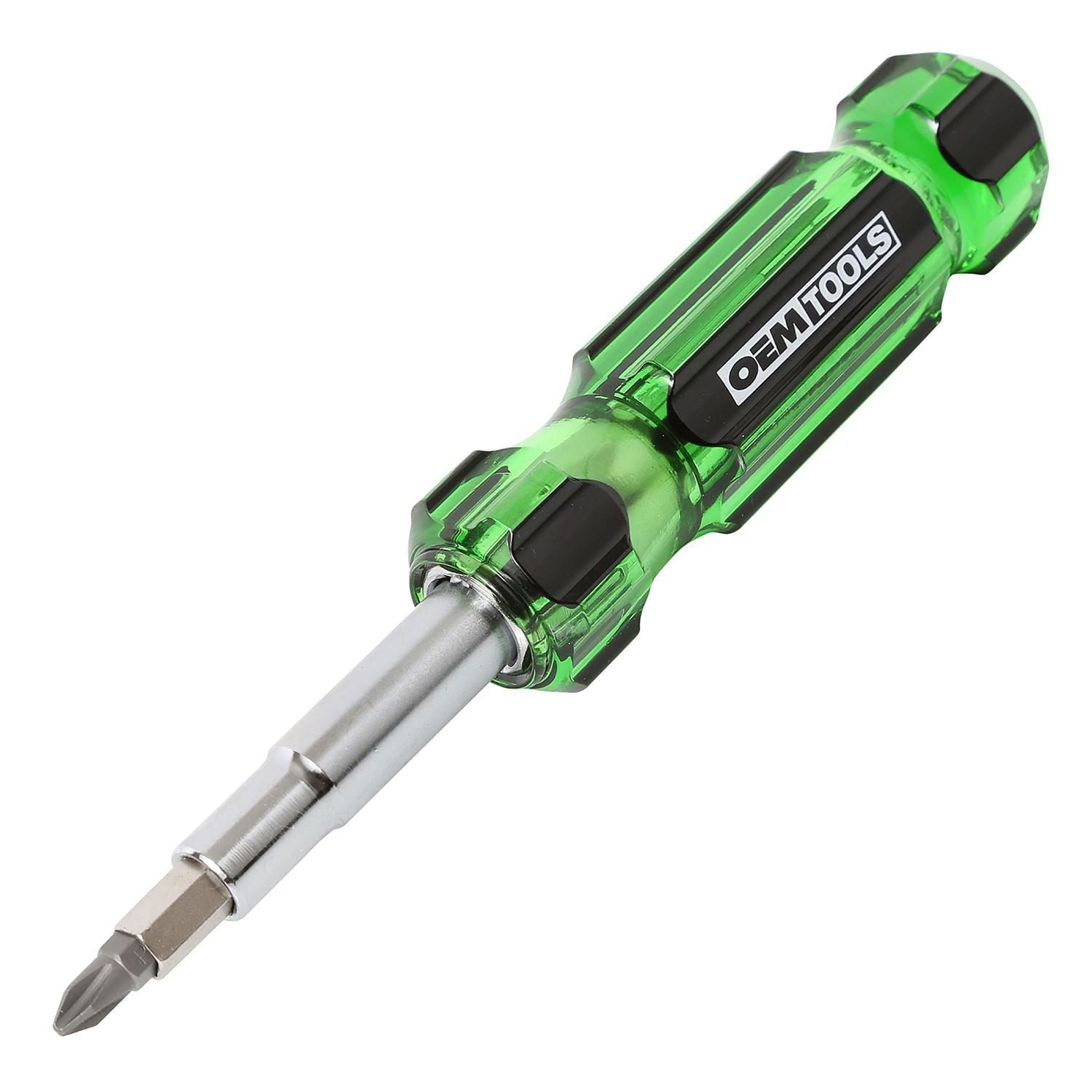 OEMTOOLS 13 in 1 Multi-Bit Screwdriver, Nut Driver And Schrader