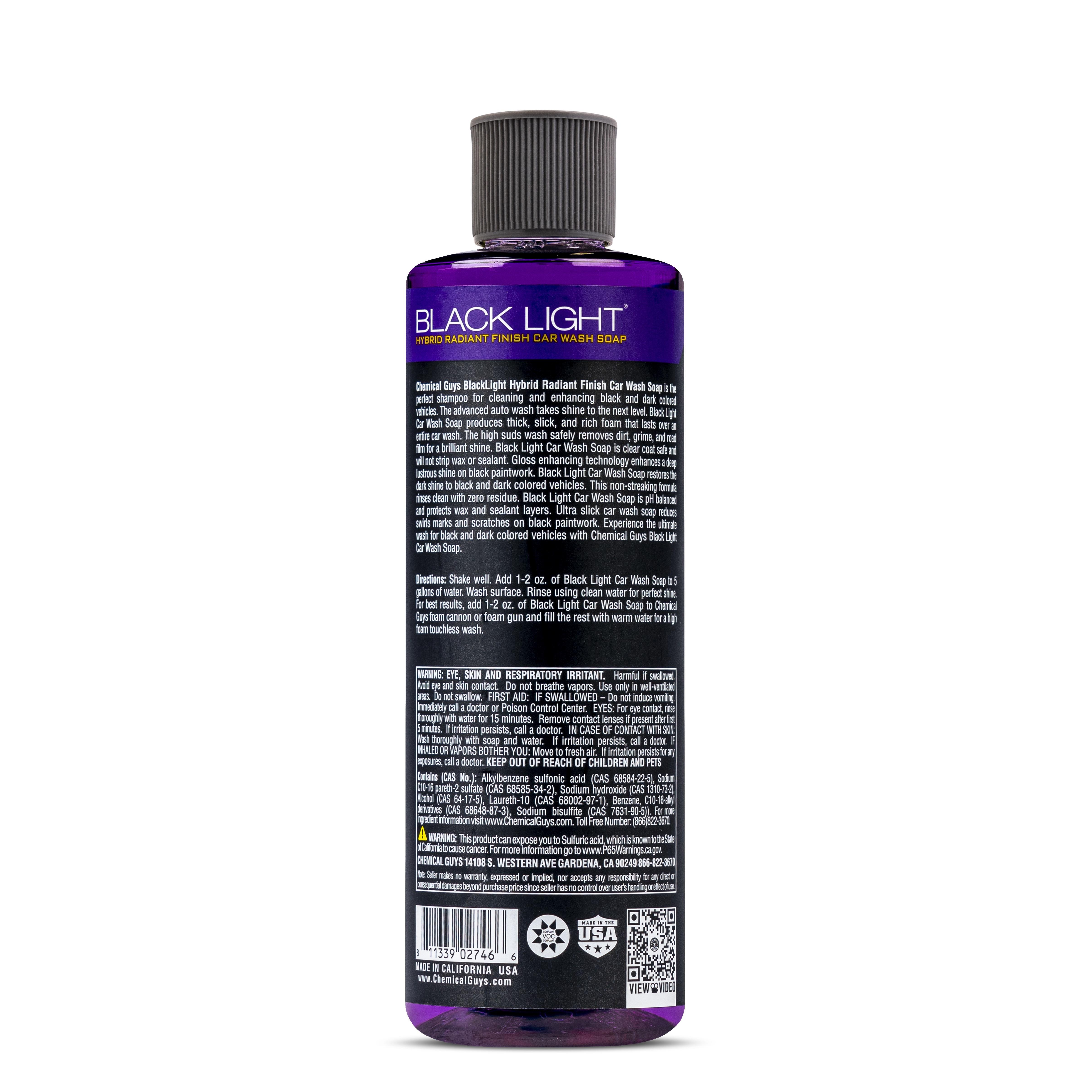 Chemical Guys Black Light Hybrid Radiant Finish Car Wash 16 oz