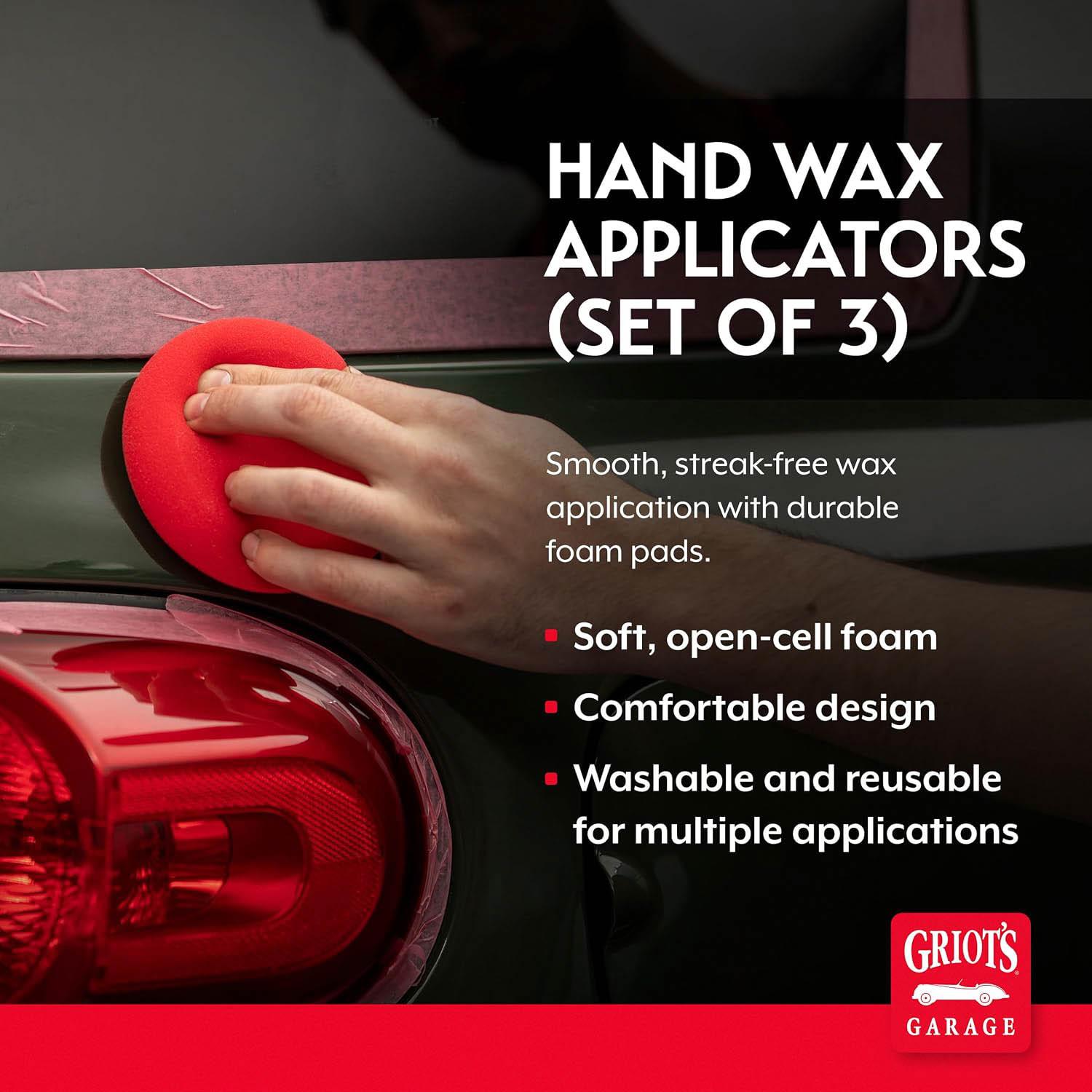 Griot's Garage Hand Wax Applicator Pads, 4.25 in, 3 Pack | AutoZone
