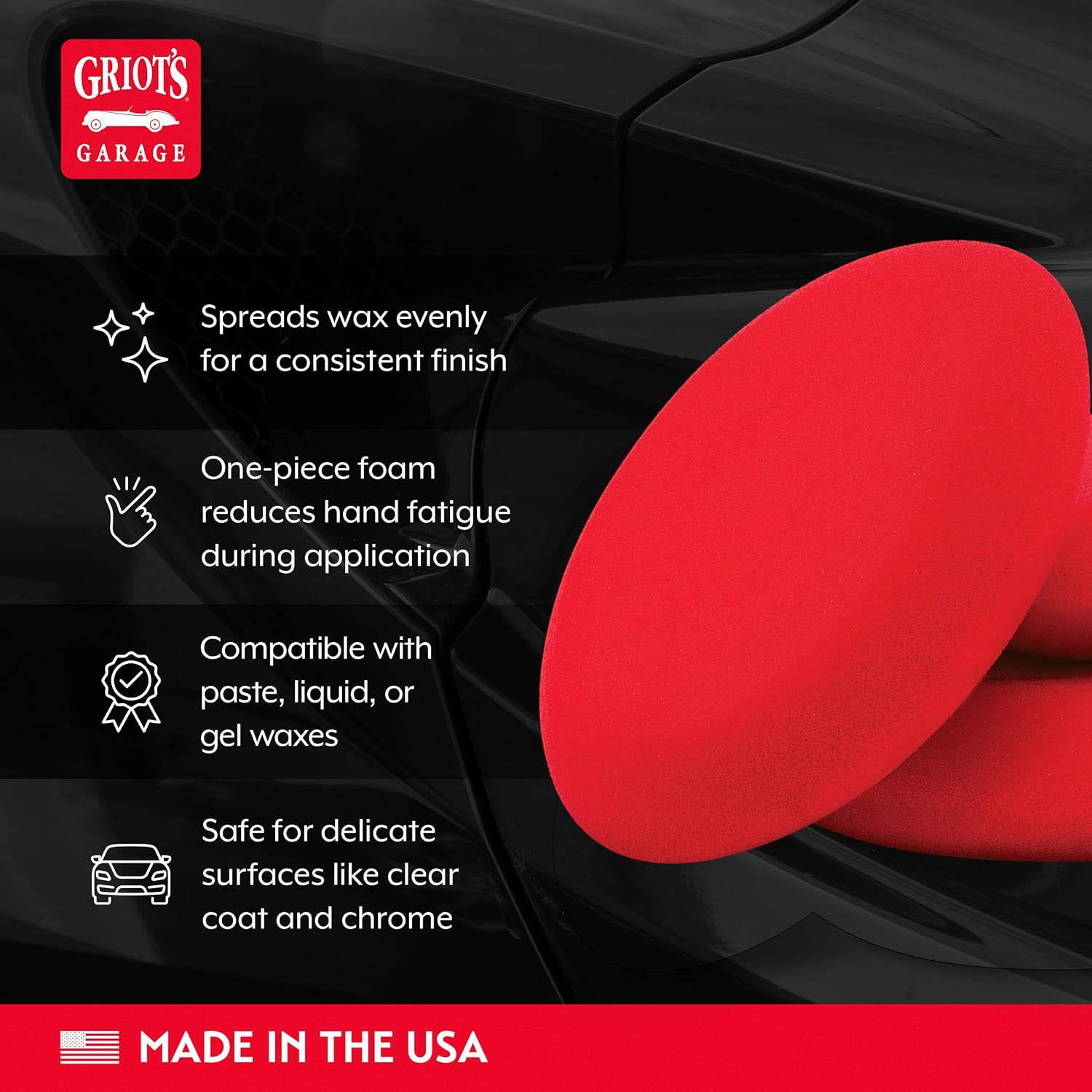 Griot's Garage Hand Wax Applicator Pads, 4.25 in, 3 Pack | AutoZone