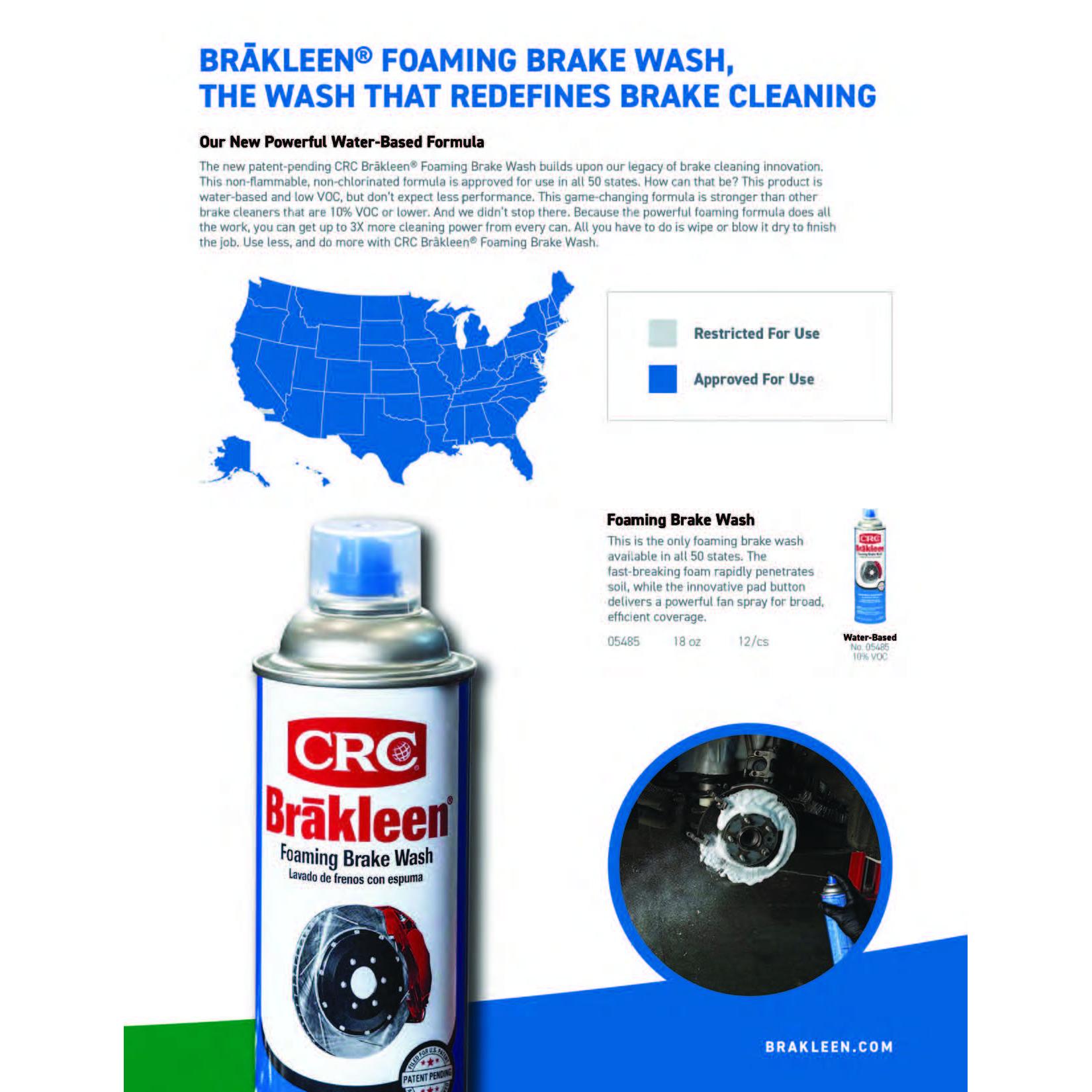 CRC Brakleen Foaming Brake Wash 05485 | AutoZone