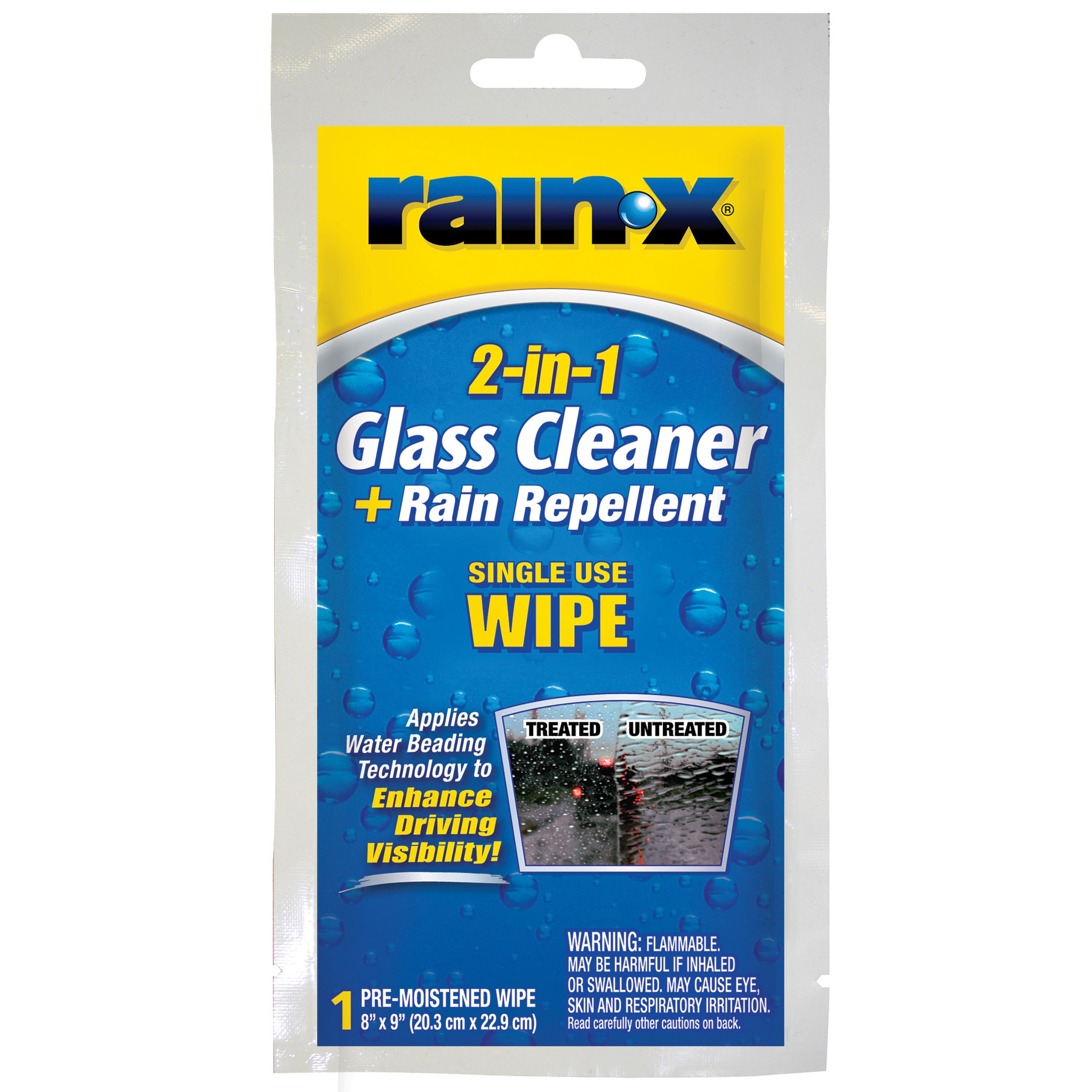 Rain X 2-in-1 Glass Cleaner with Rain Repellent Wipe | AutoZone