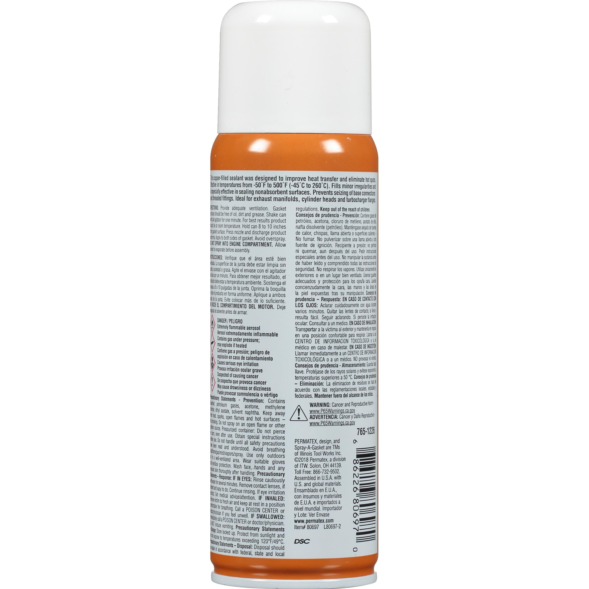 Permatex Copper High Temperature Spray-A-Gasket Sealant 9 oz