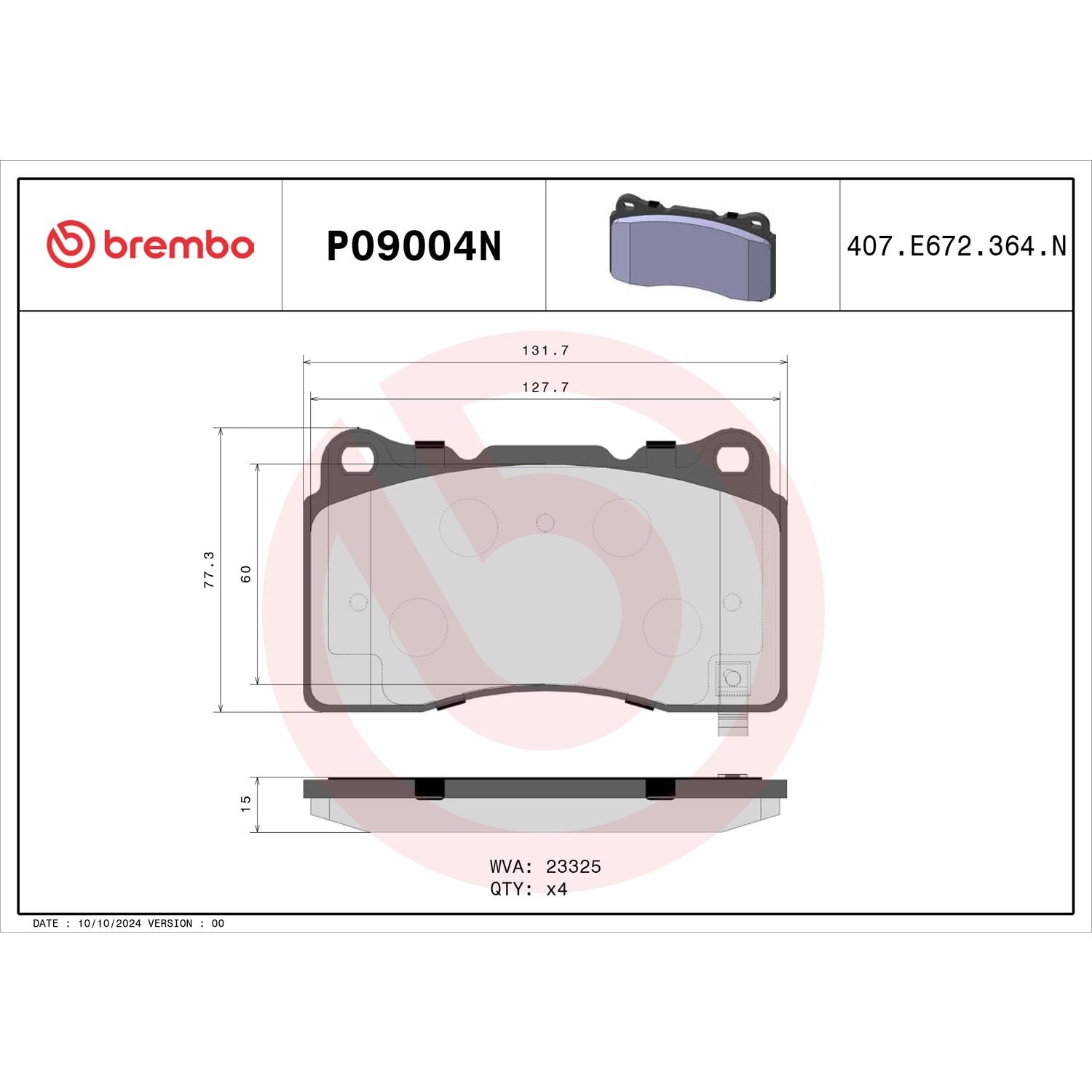 Brembo Ceramic Premium Brake Pads P09004N | AutoZone