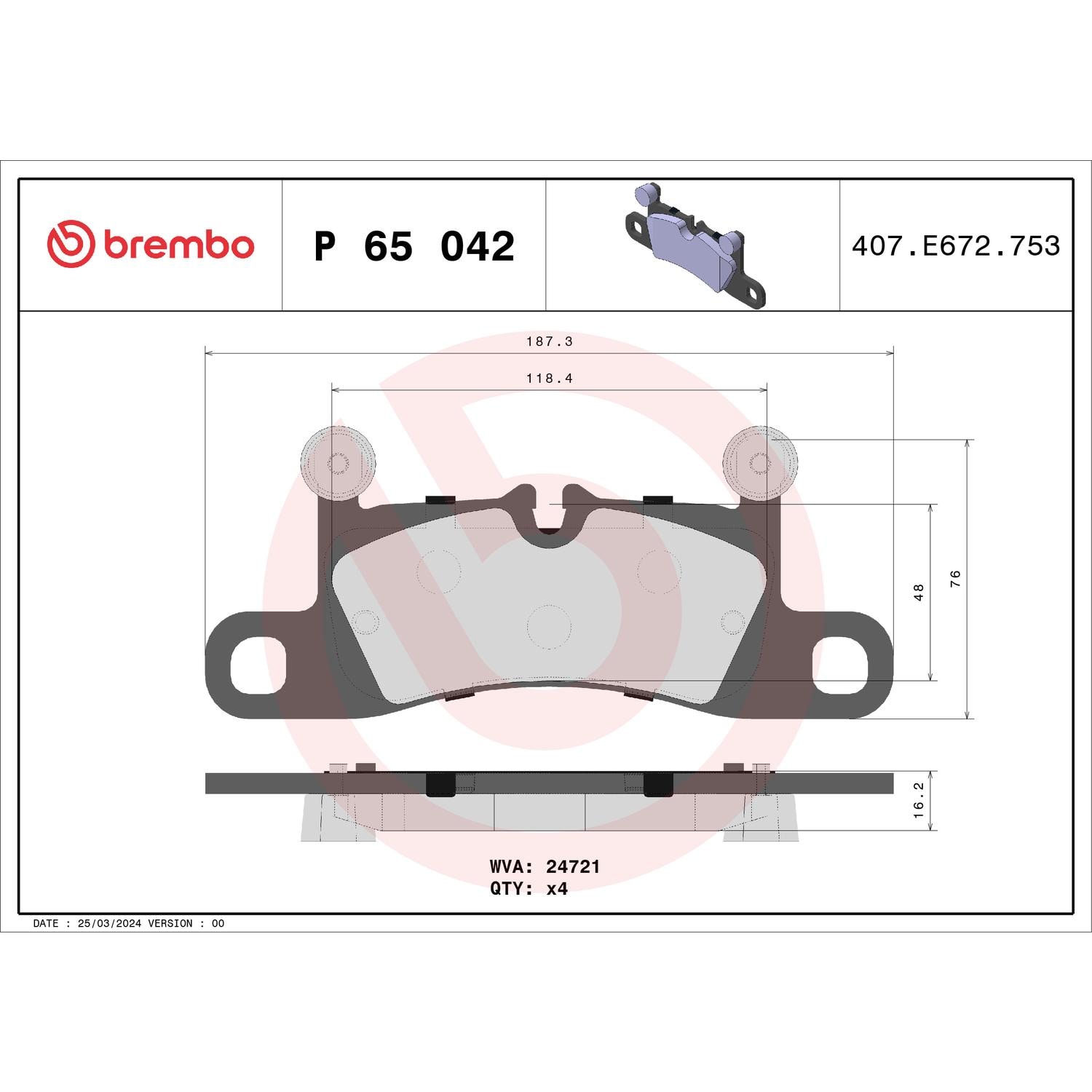 Brembo Disc Brake Pad Set P65042 | AutoZone