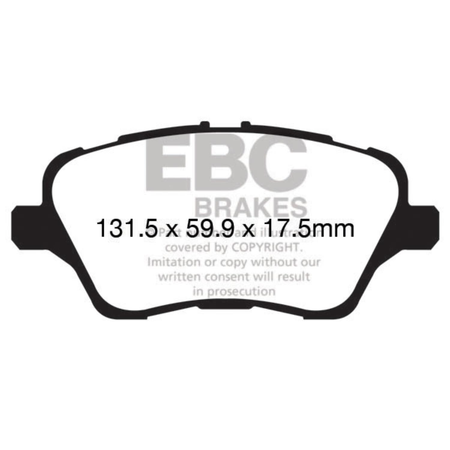EBC Greenstuff 2000 Series Organic Performance Brake Pads DP22149