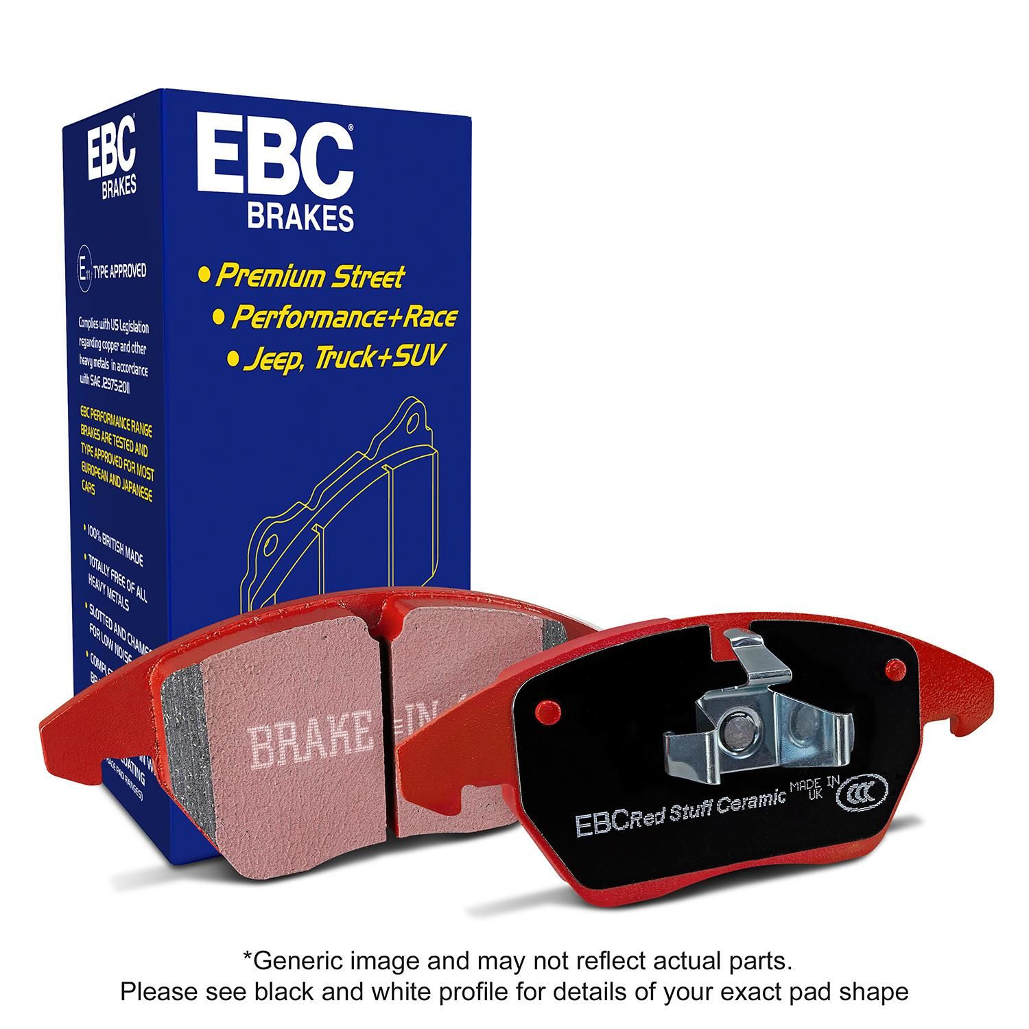 EBC Redstuff Low Dust Ceramic Performance Brake Pads DP32302C