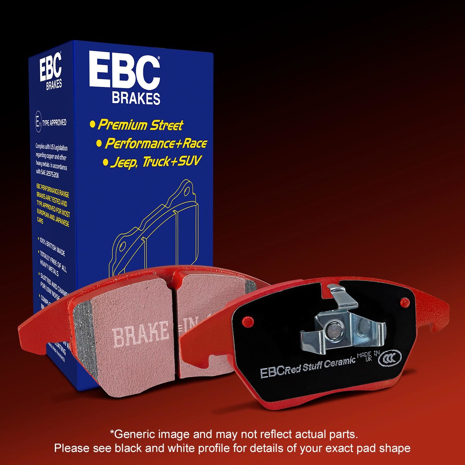 EBC Redstuff Low Dust Ceramic Performance Brake Pads DP32302C