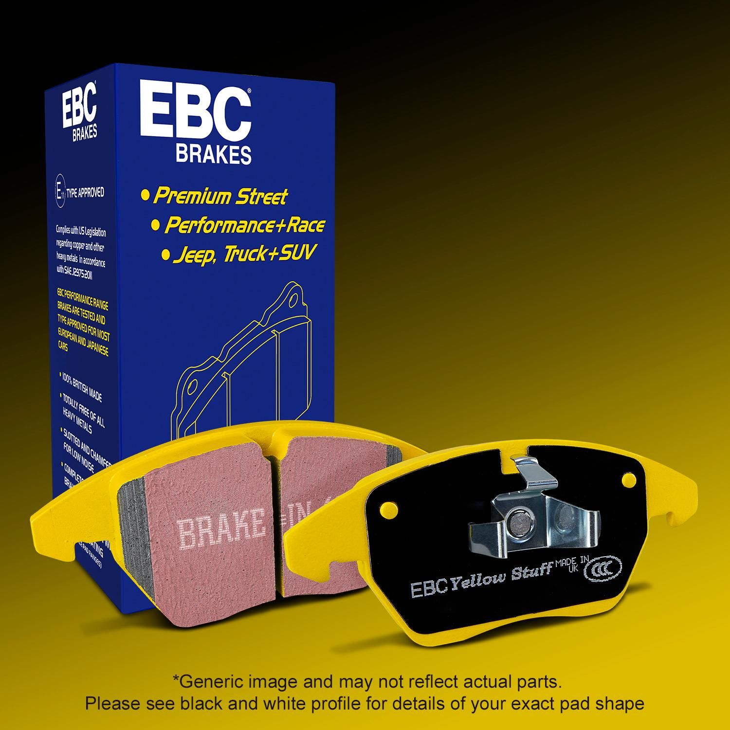 EBC Yellowstuff High Friction Organic Performance Brake Pads