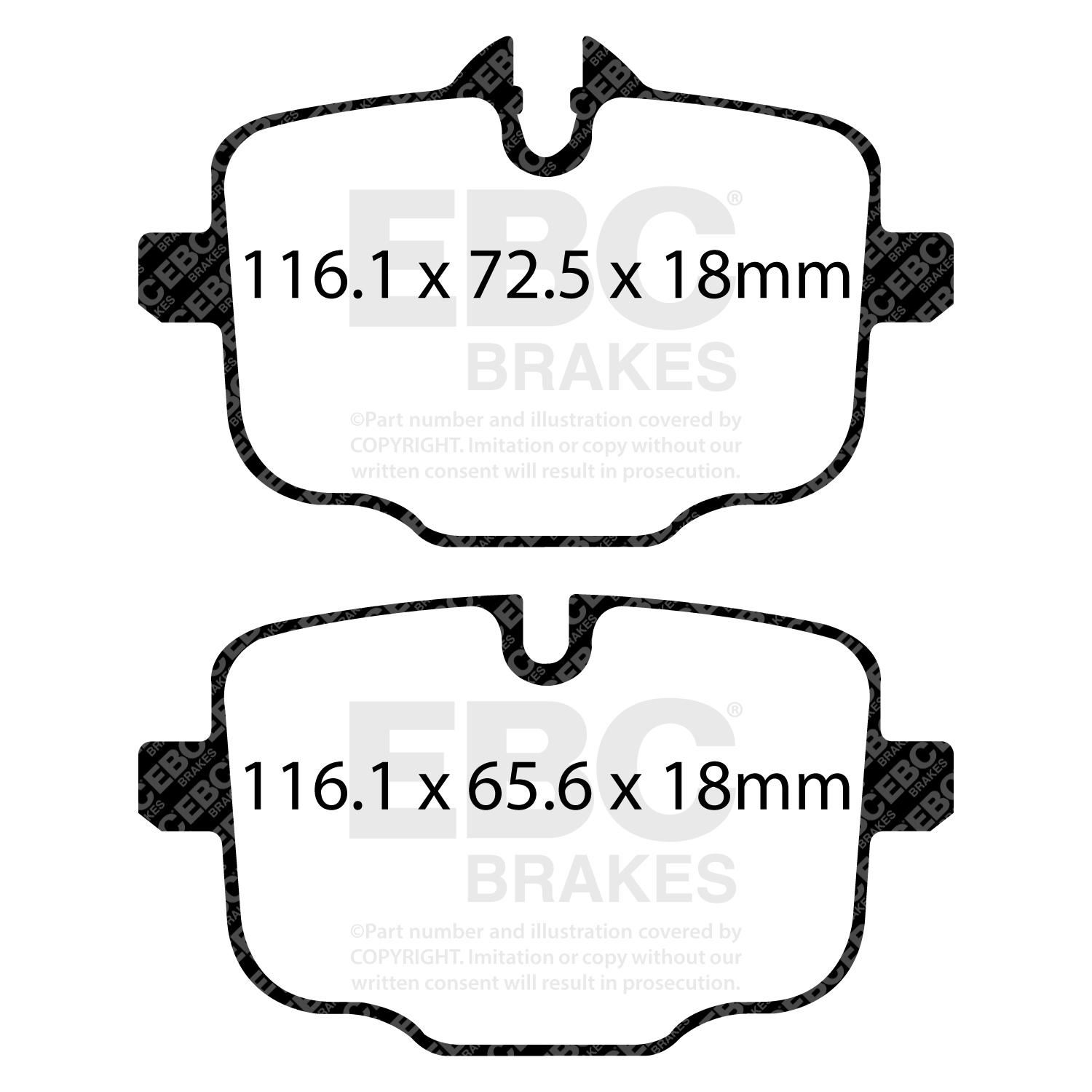 EBC Yellowstuff High Friction Organic Performance Brake Pads