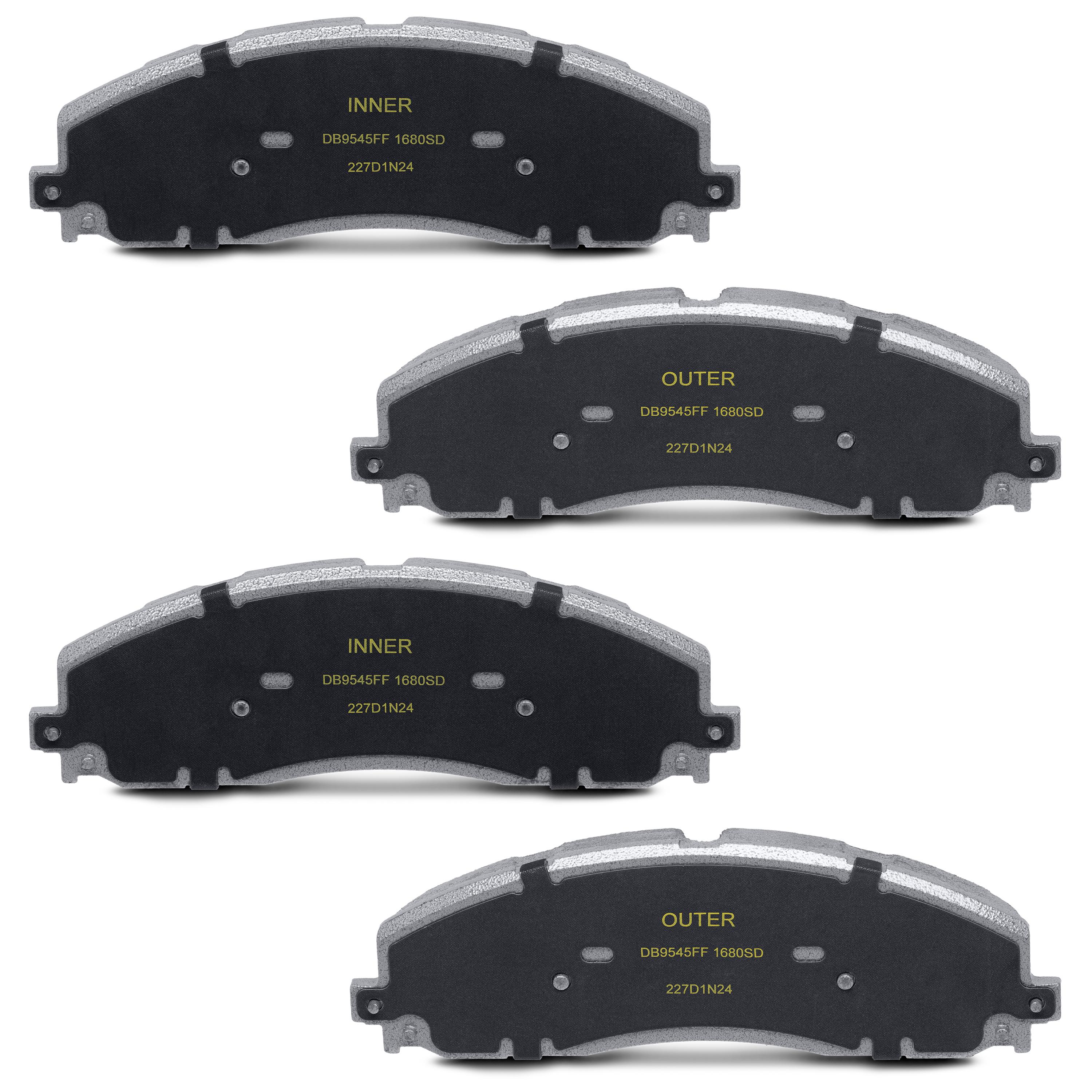 with:D　High-end-type フルプロテクトver　Sサイズ　7個 Duralast Severe Duty Semi-Metallic Premium Brake Pads D1680SD