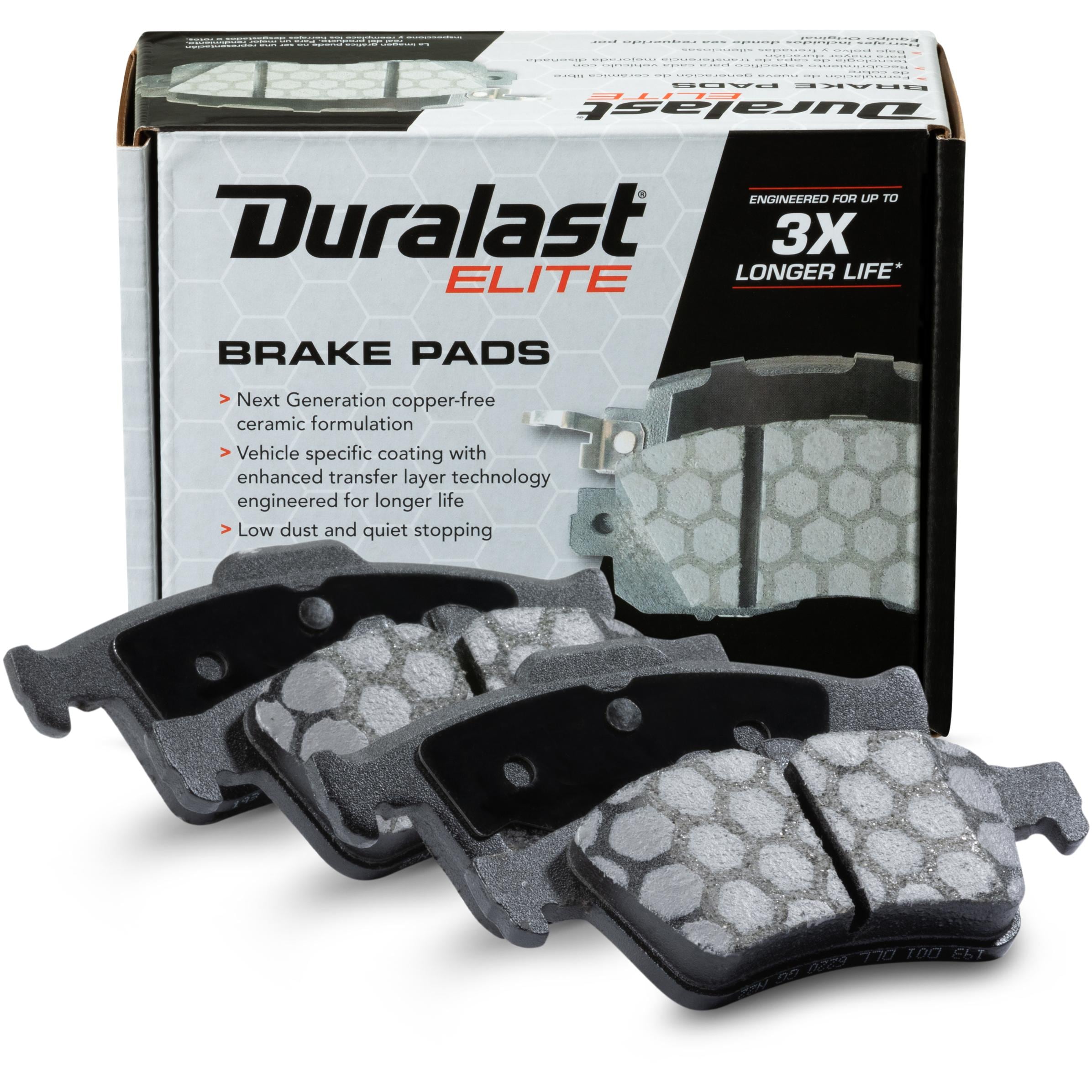 Duralast Elite Ceramic Premium Brake Pads DE1095 for Jaguar XF