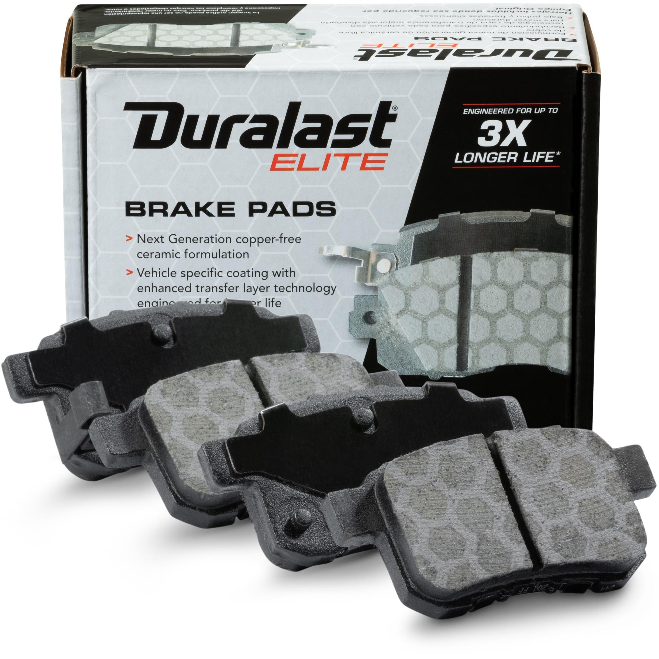 Duralast Elite Ceramic Premium Brake Pads DE1451 for Honda Accord