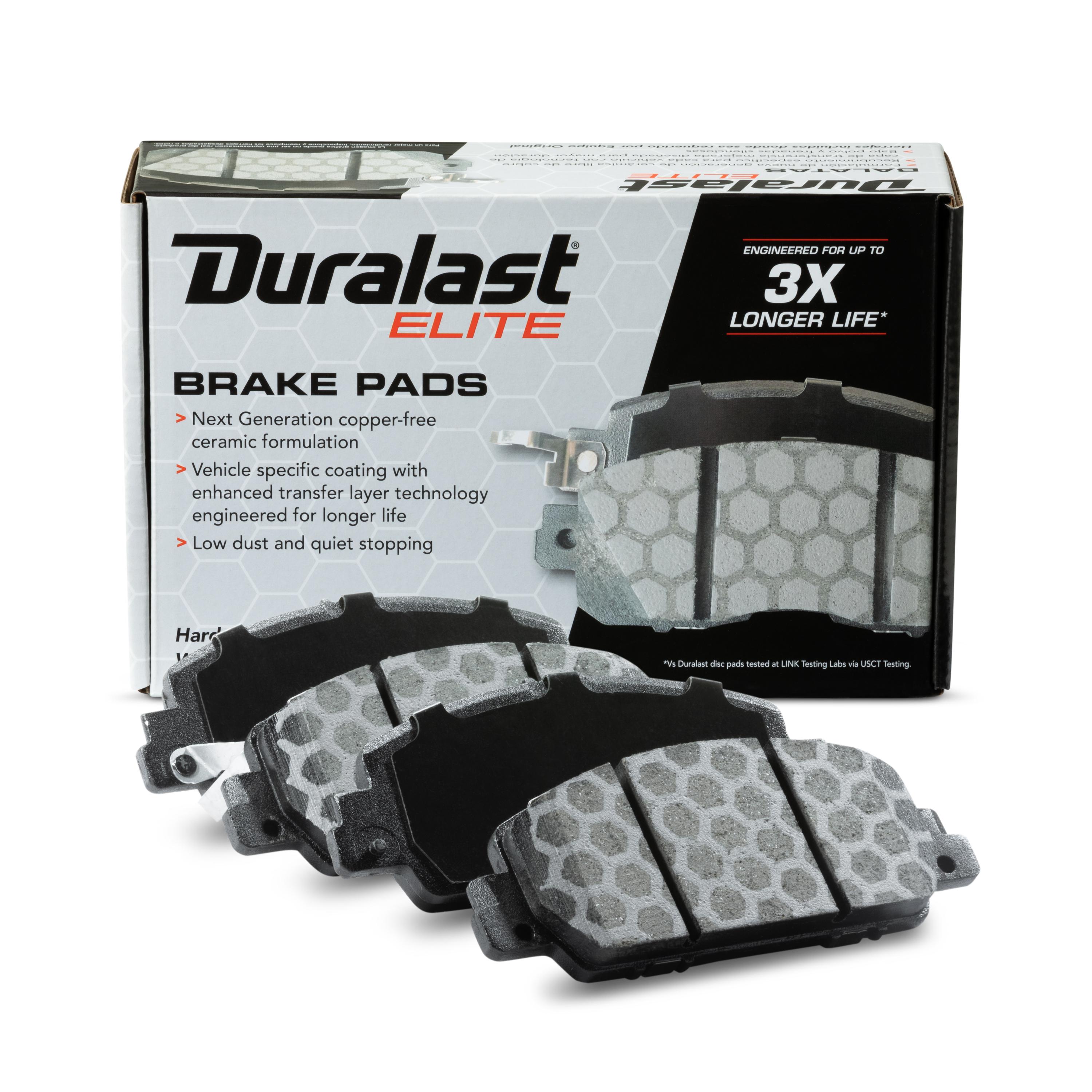 Duralast Elite Ceramic Premium Brake Pads DE1654 for Honda Accord