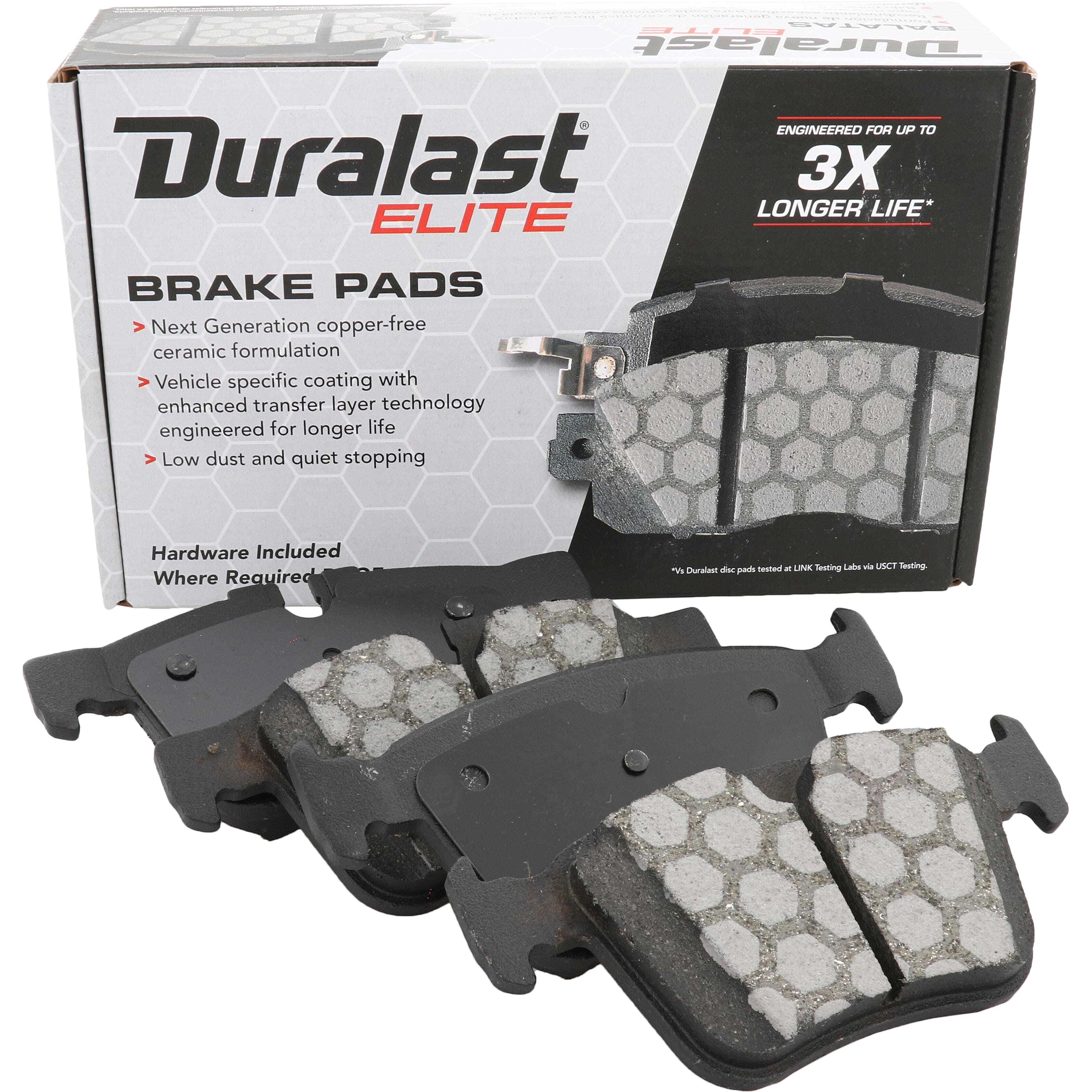 Duralast Elite Ceramic Premium Brake Pads DE1821 for Jaguar XF