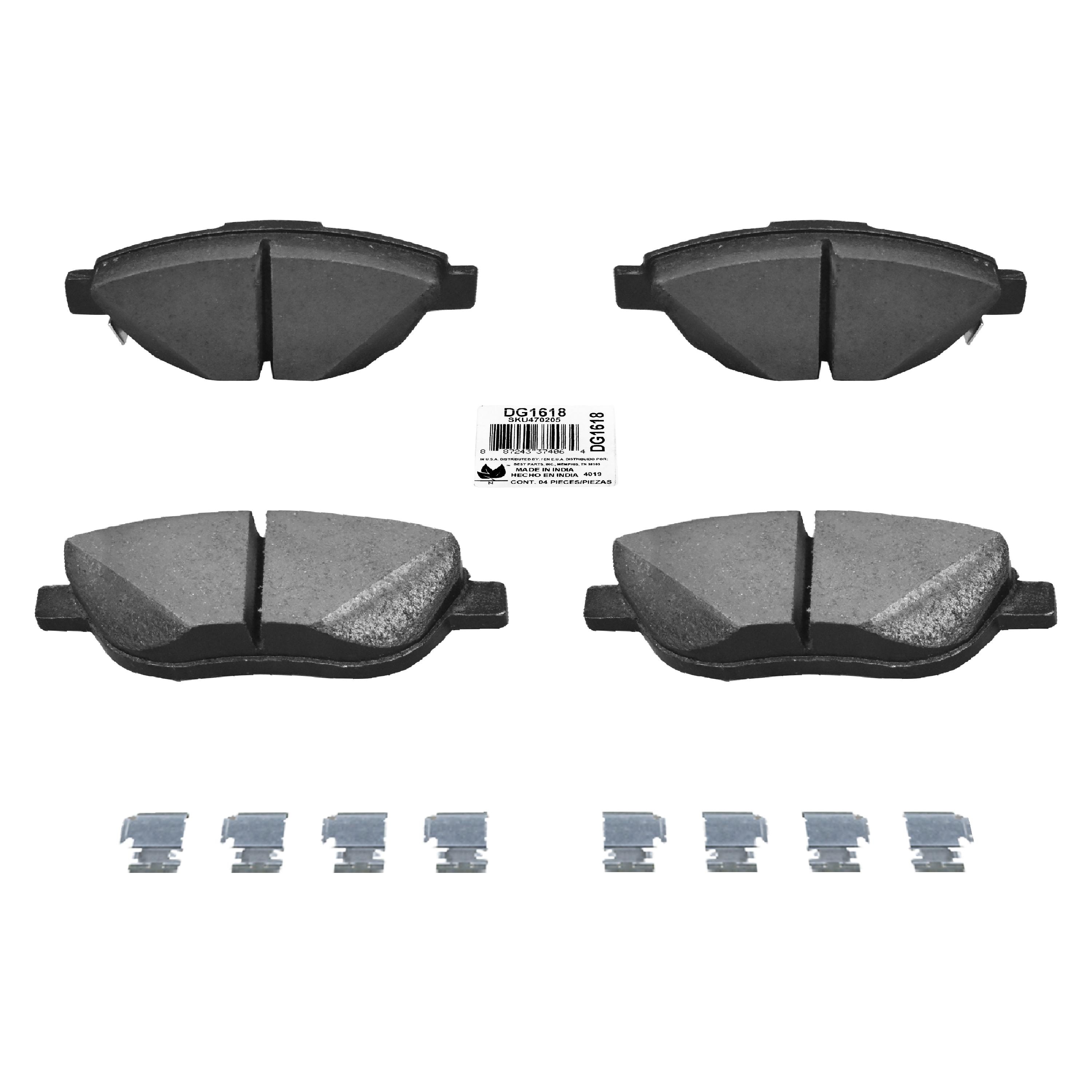 Duralast Gold Semi-Metallic Premium Brake Pads DG1618 | AutoZone