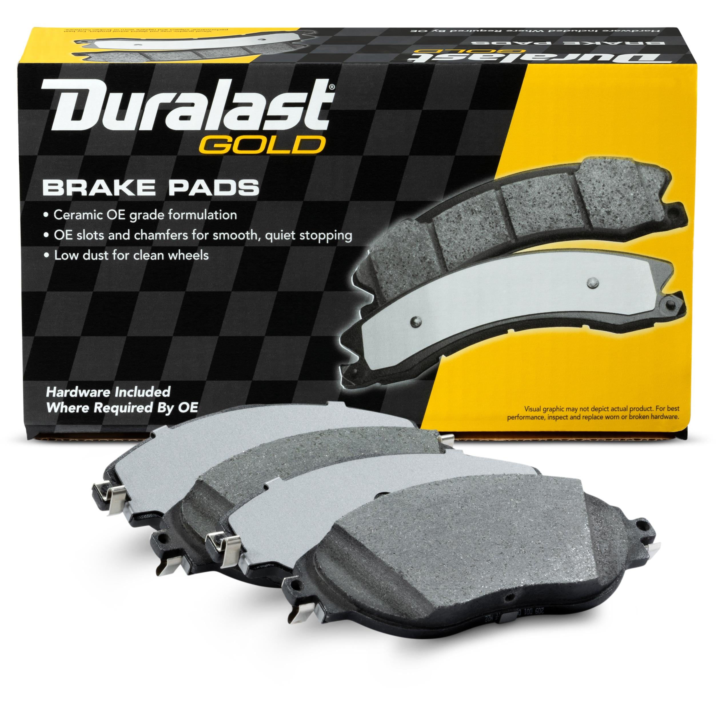 Duralast Gold Ceramic Premium Brake Pads DG1633A | AutoZone