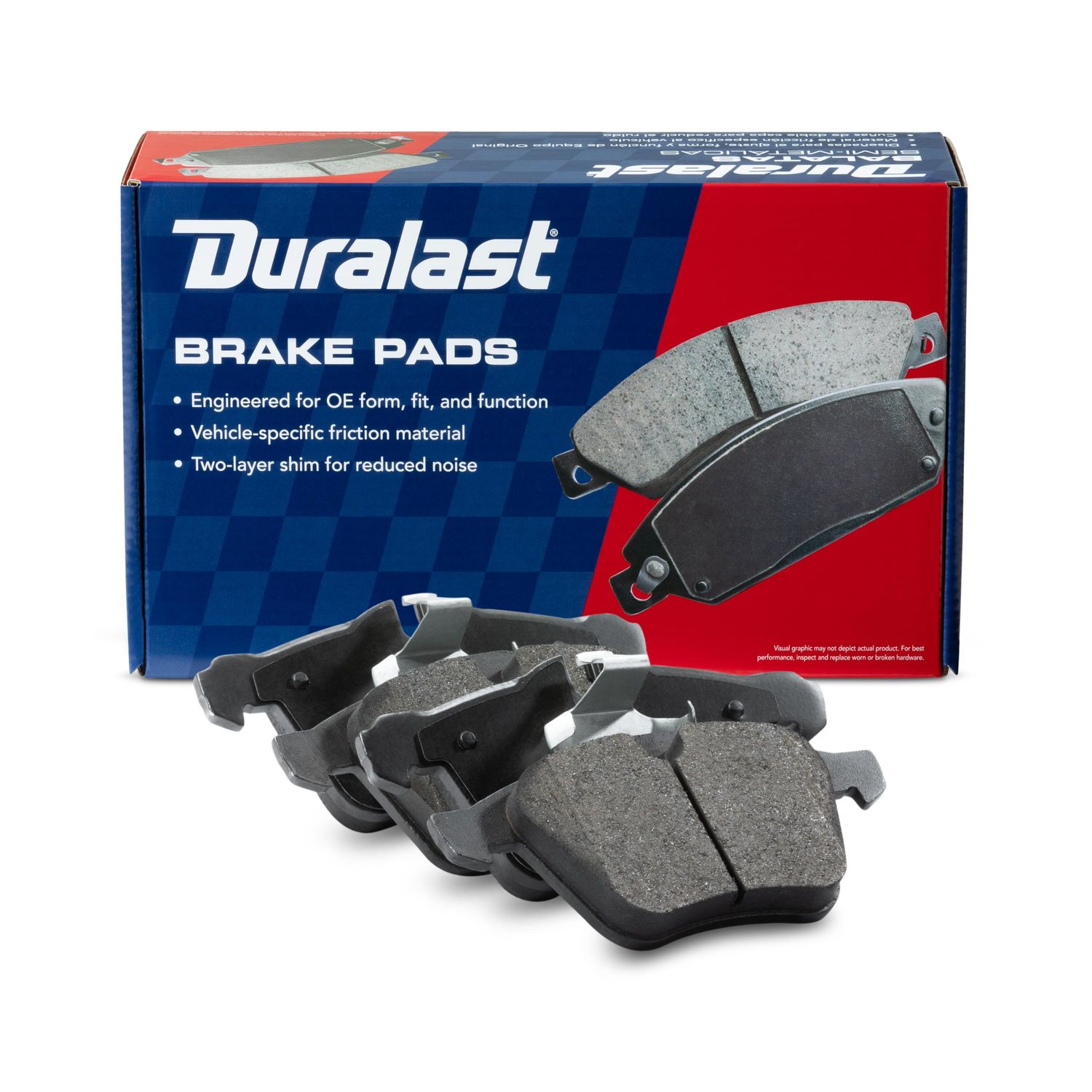 Duralast Semi-metallic Brake Pads MKD1472 for Jaguar XF