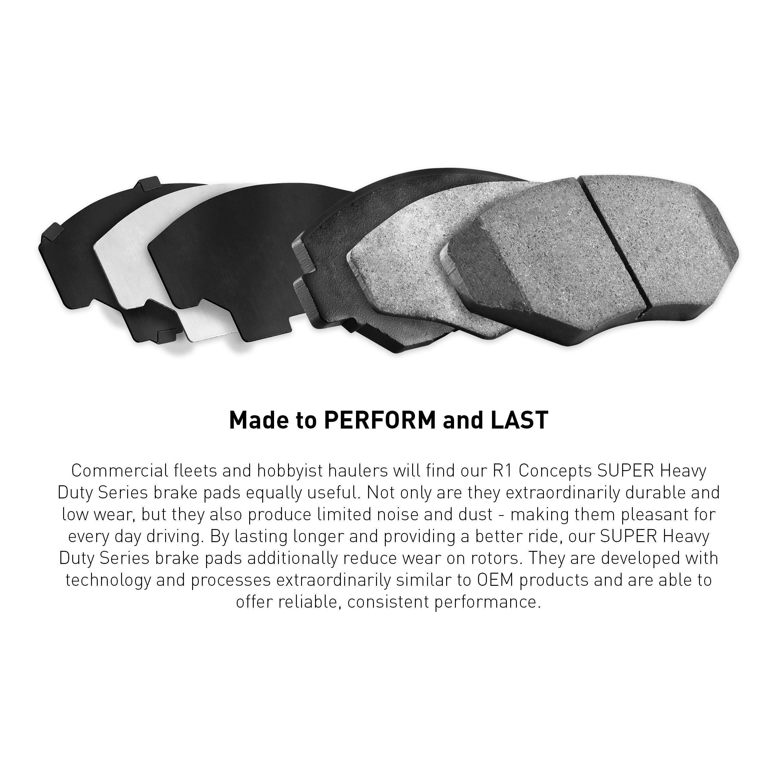 R1 Super Heavy Duty Series Semi-Metallic Performance Brake Pads 2214-0499-00