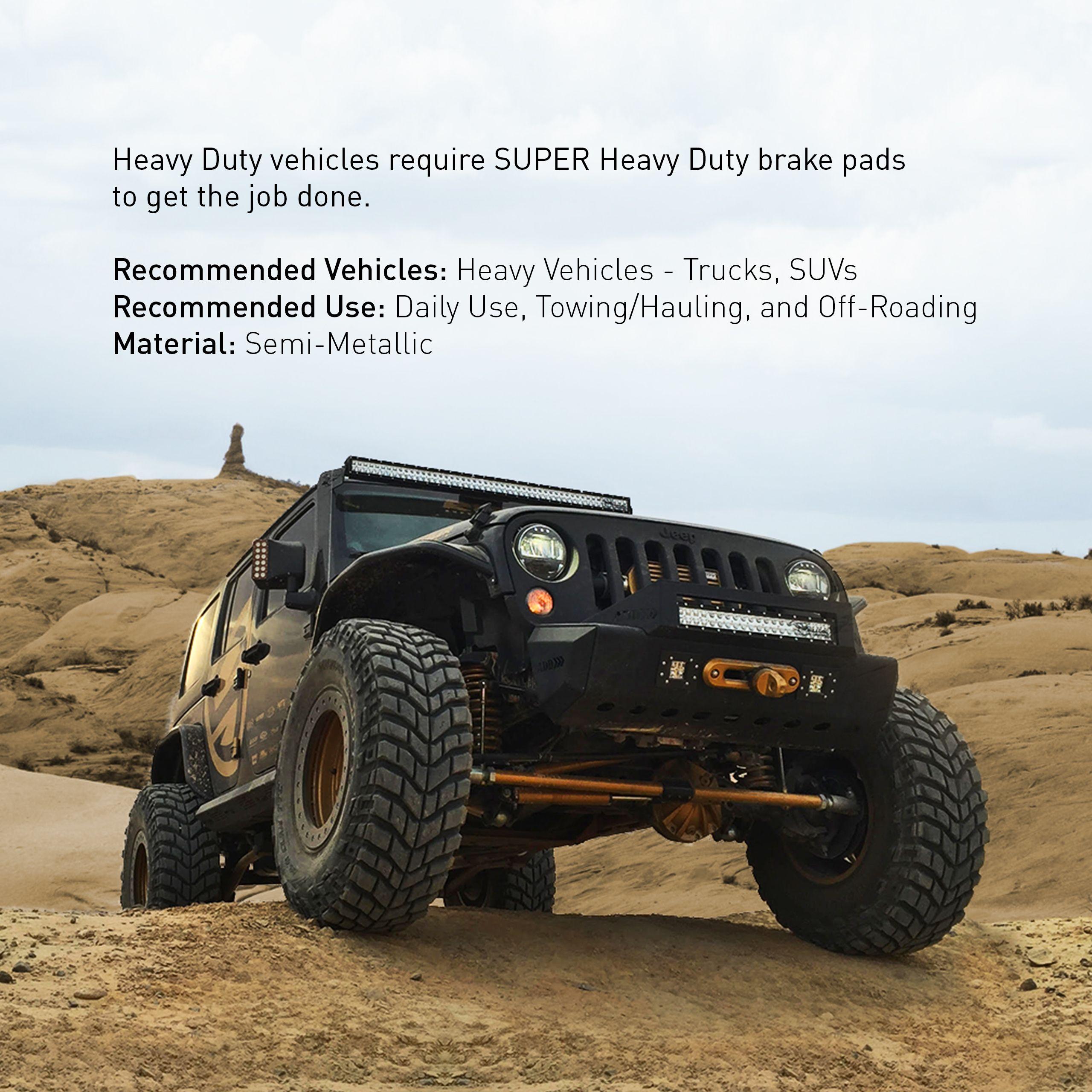 R1 Super Heavy Duty Series Semi-Metallic Performance Brake Pads 2214-0499-00