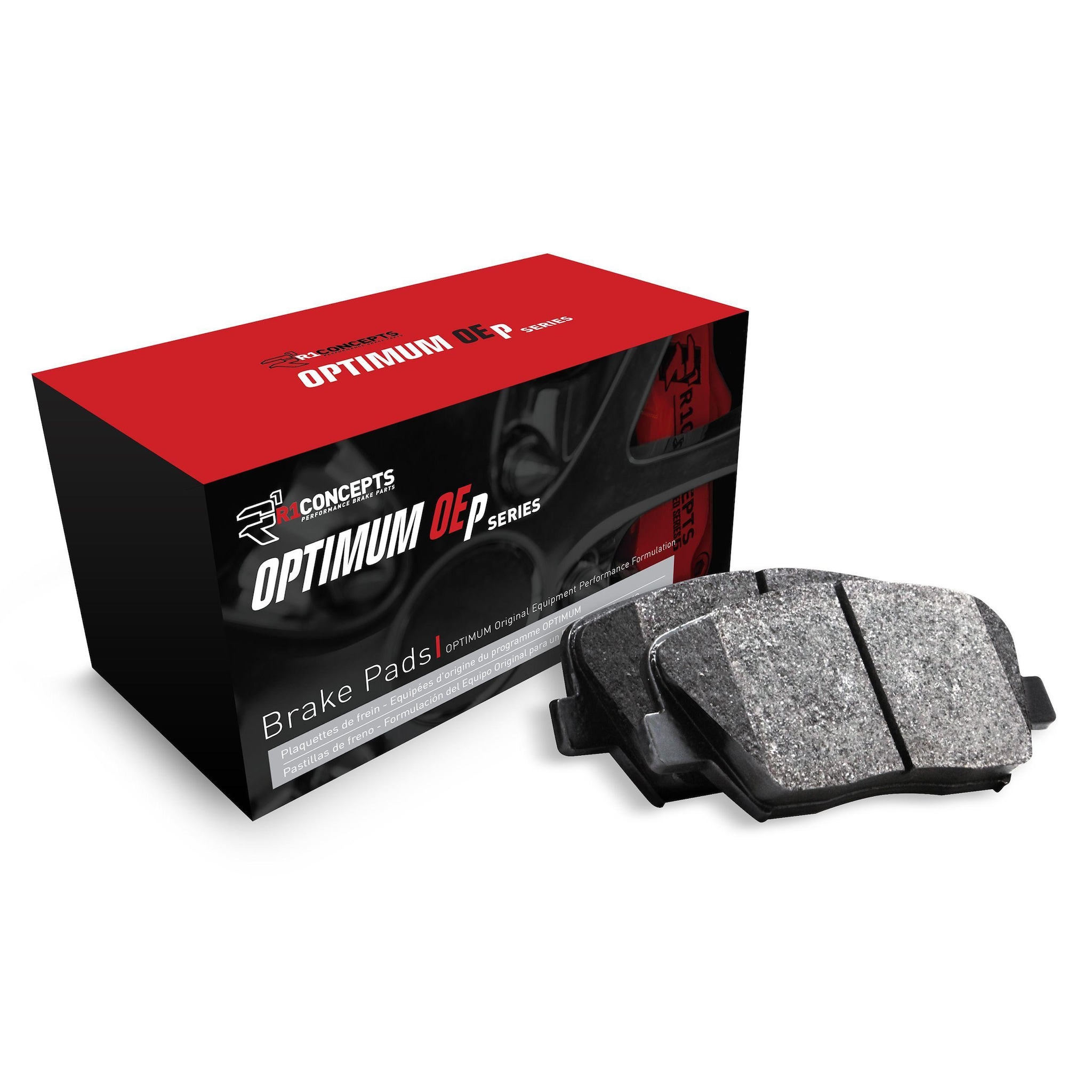 R1 Optimum OEp Series Ceramic Brake Pads and Hardware Kit 2551-2035-04