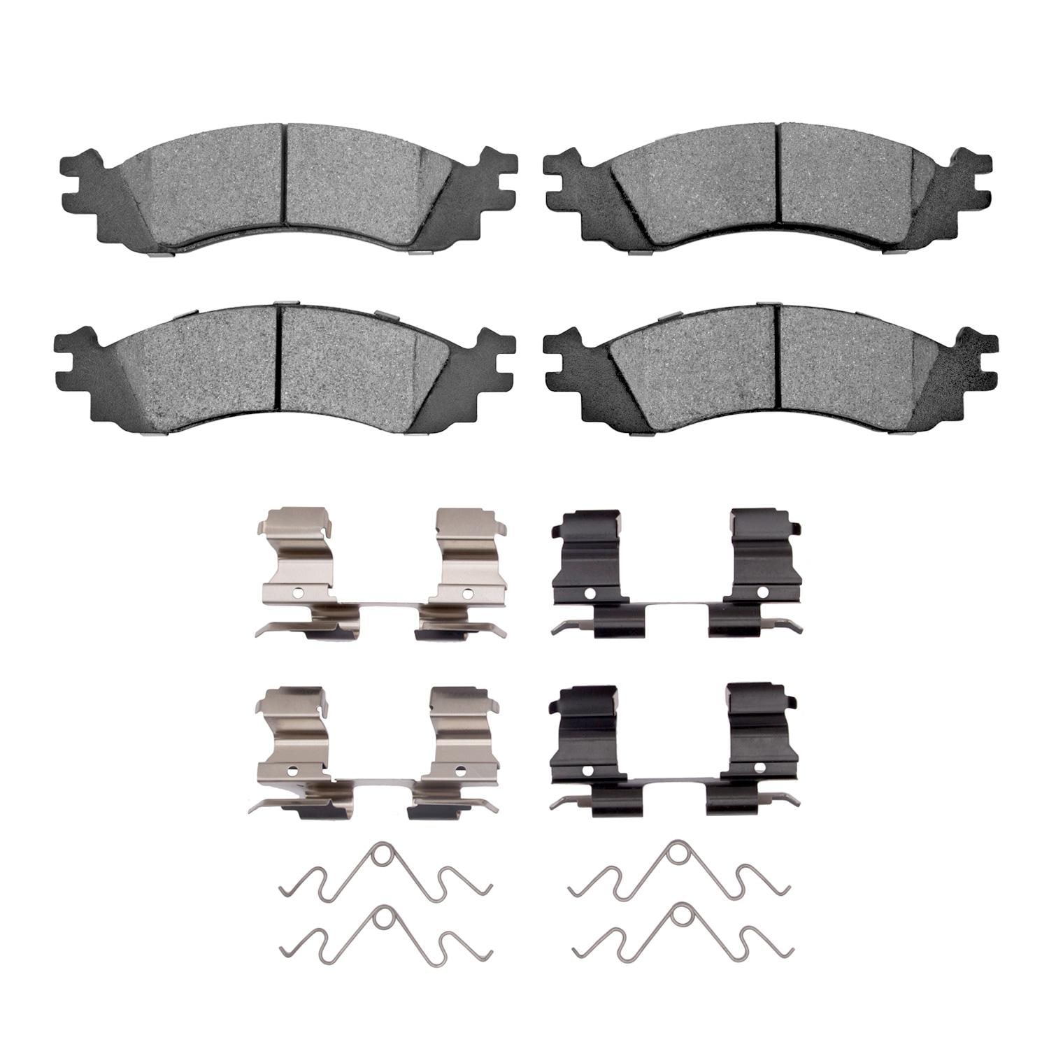 R1 Concepts Ceramic European Series Premium Disc Brake Pad Set and Hardware Kit 2600-1158-01