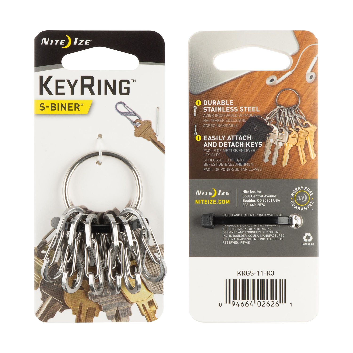 Nite Ize Stainless Steel S-Biner Key Ring | AutoZone